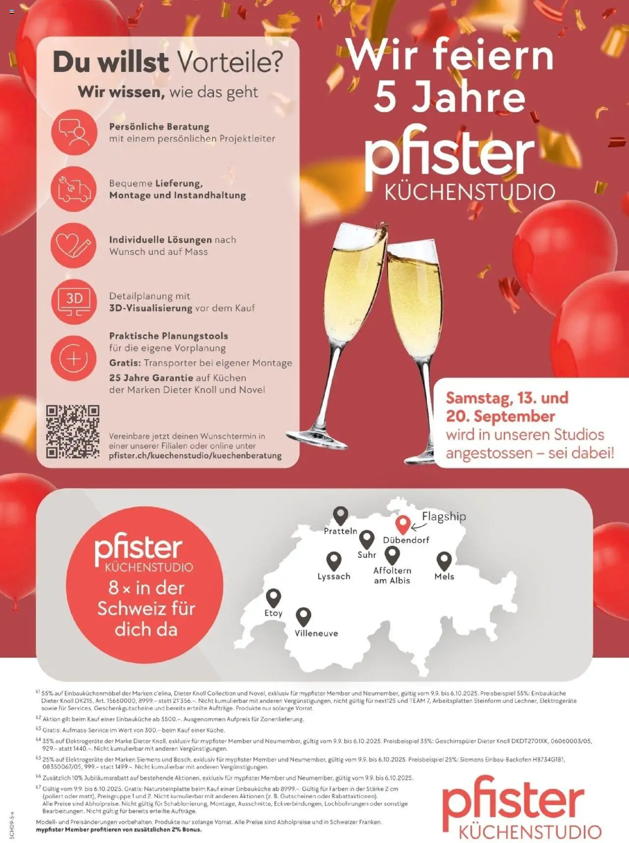 Pfister Aktionen 5 Jahre Küchenstudio – gültig ab 11.09.2025 | Seite: 12 | Produkte: Geschirrspüler, Einbauküche, Siemens