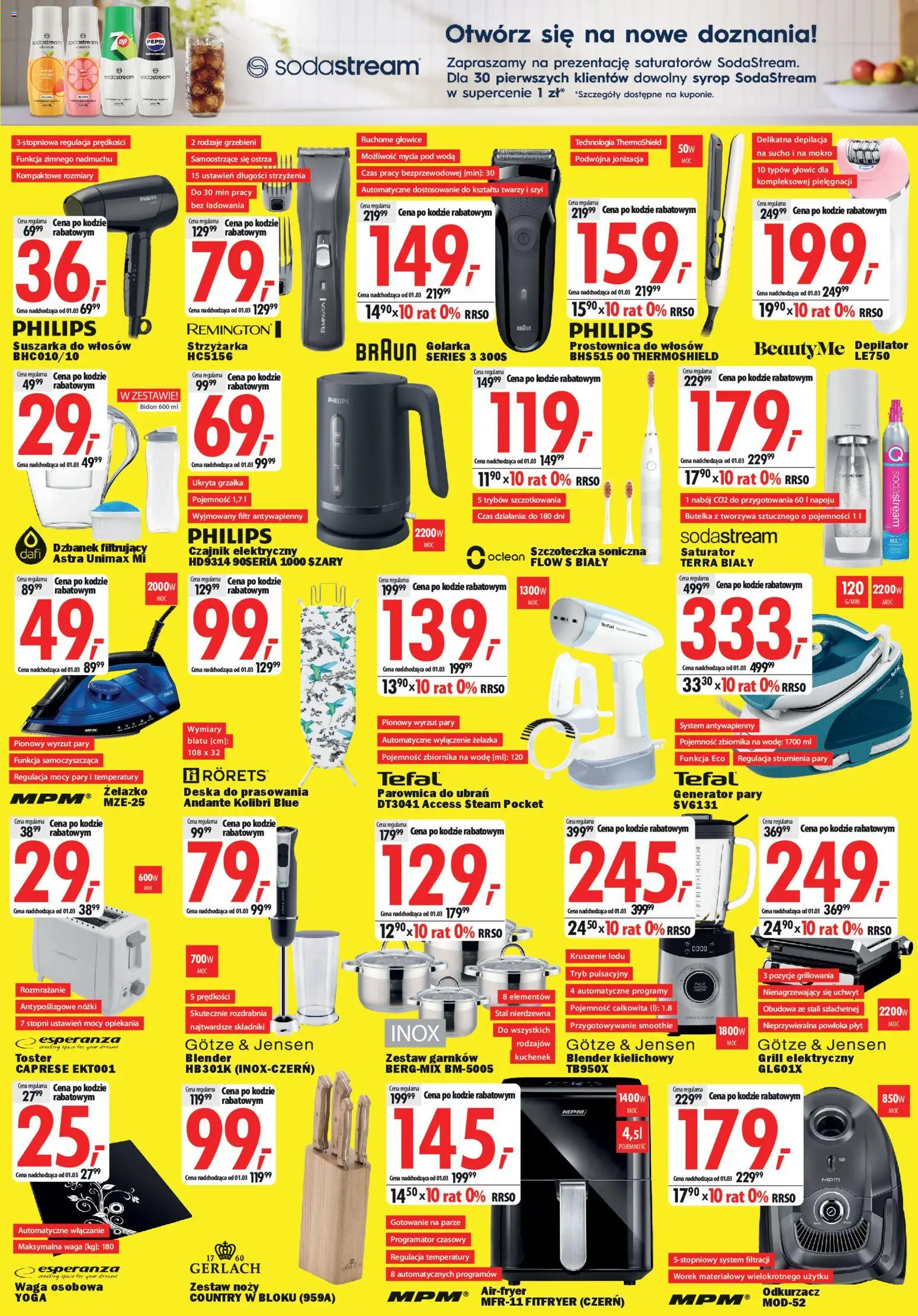 Mediaexpert Gazetka - Wielkie otwarcie Orzesze od 19.02.2026 | Strona: 6 | Produkty: Dzbanek, Toster, Deska do prasowania, Blender kielichowy
