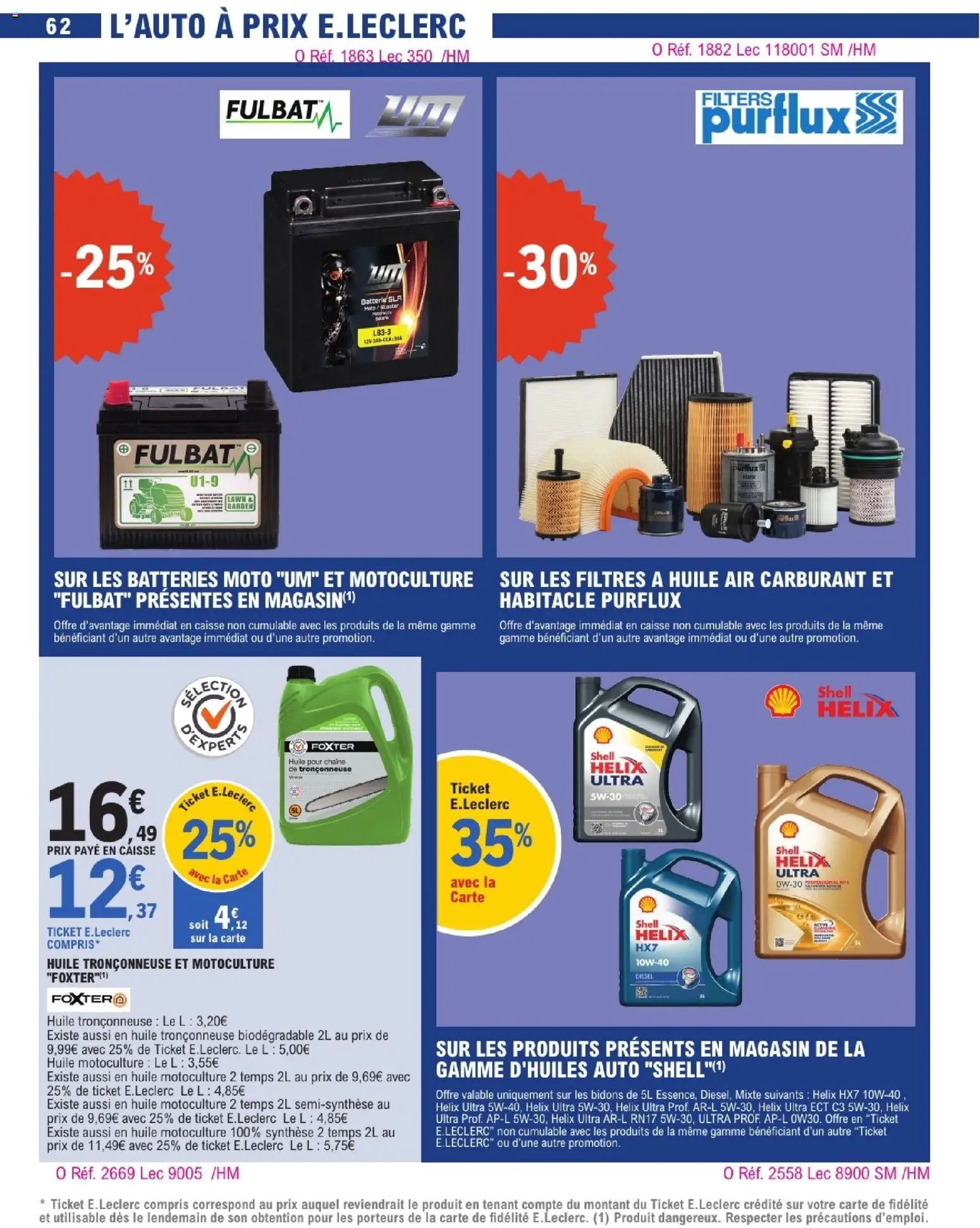 {H1} | Page: 62 | Produits: Tronçonneuse, Batterie, Huile