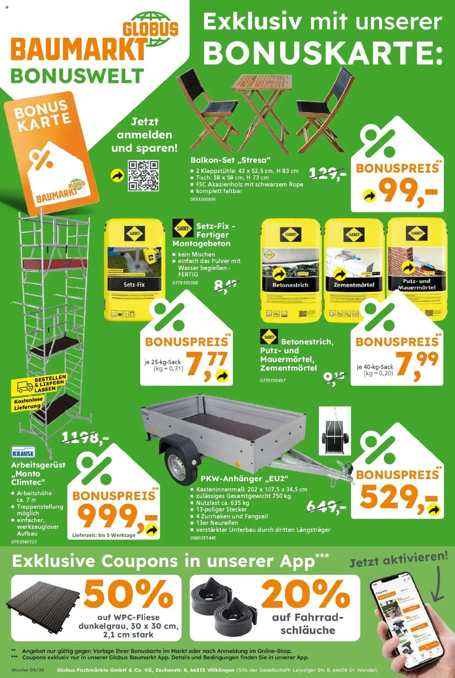Globus Baumarkt prospekt Völklingen	 – gültig ab 22.02.2026 | Seite: 20 | Produkte: Tisch, Wasser