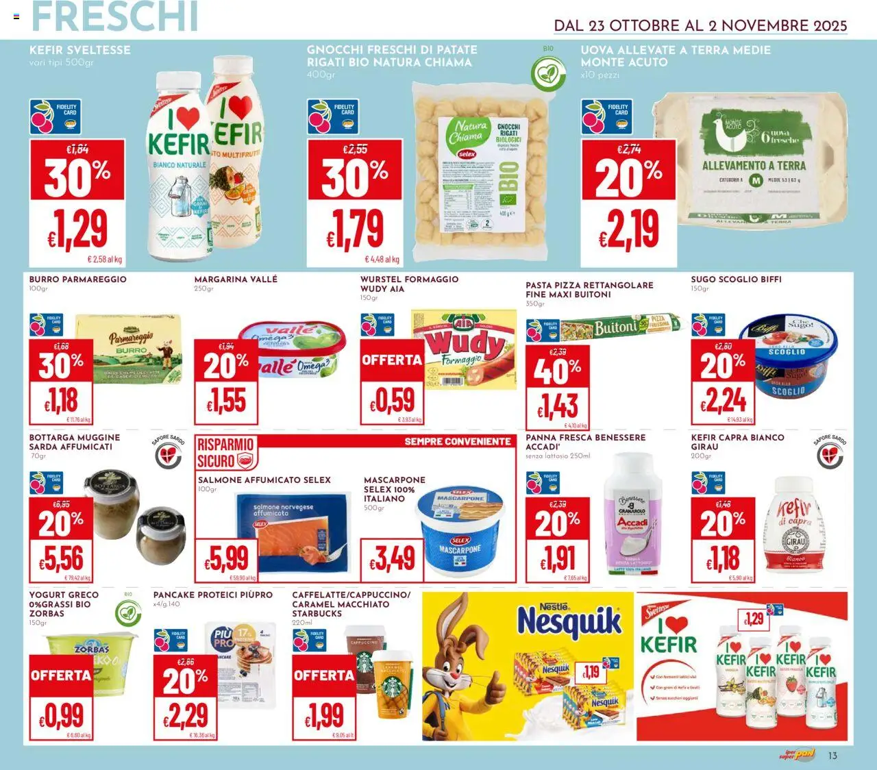 Volantino Pan del 23.10.2025 | Pagina: 13 | Prodotti: Yogurt greco, Uova, Salmone, Wurstel