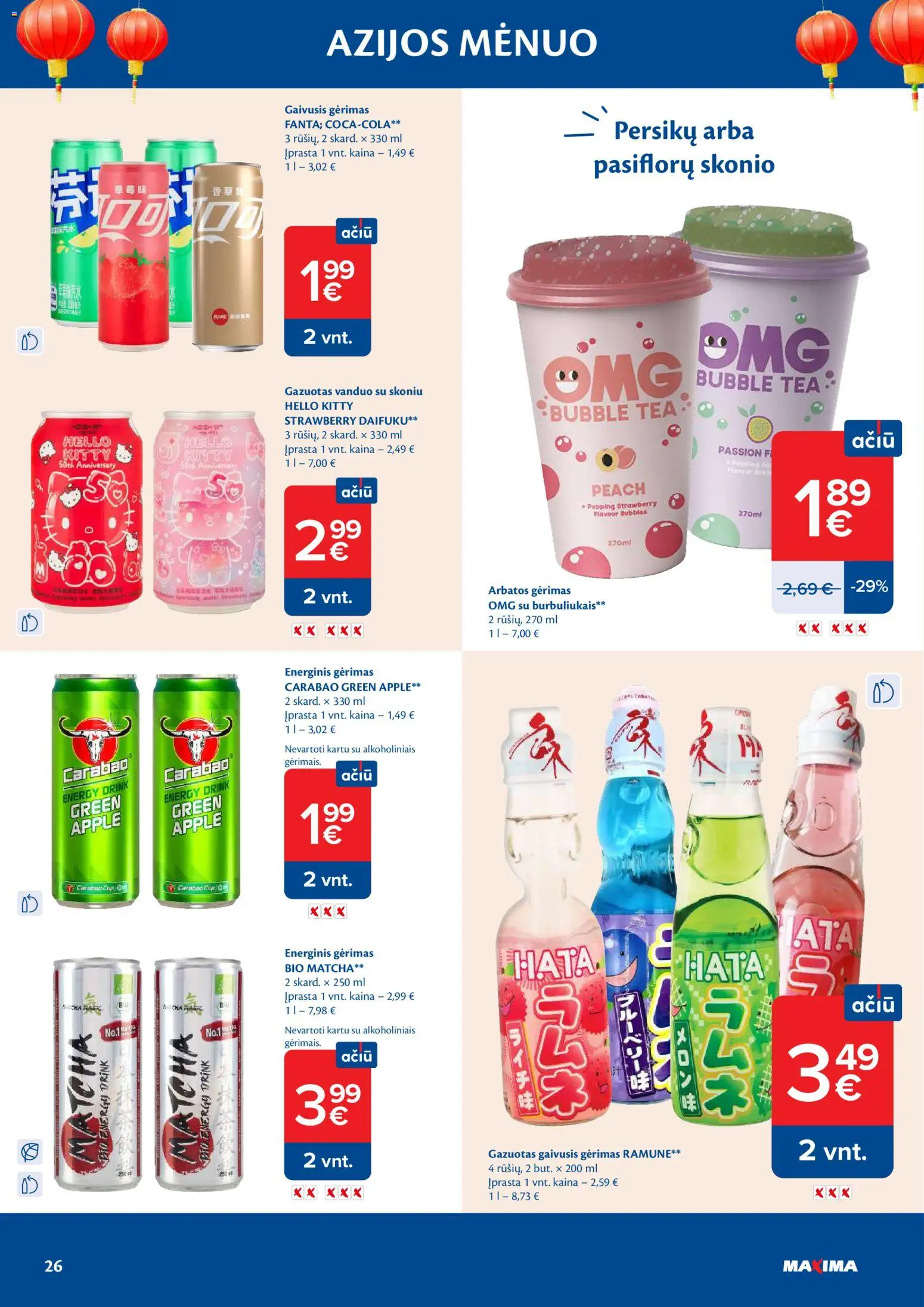 MAXIMA akcijos nuo 07.04.2026 | Puslapis: 26 | Prekių: Gaivusis gėrimas, Energinis gėrimas