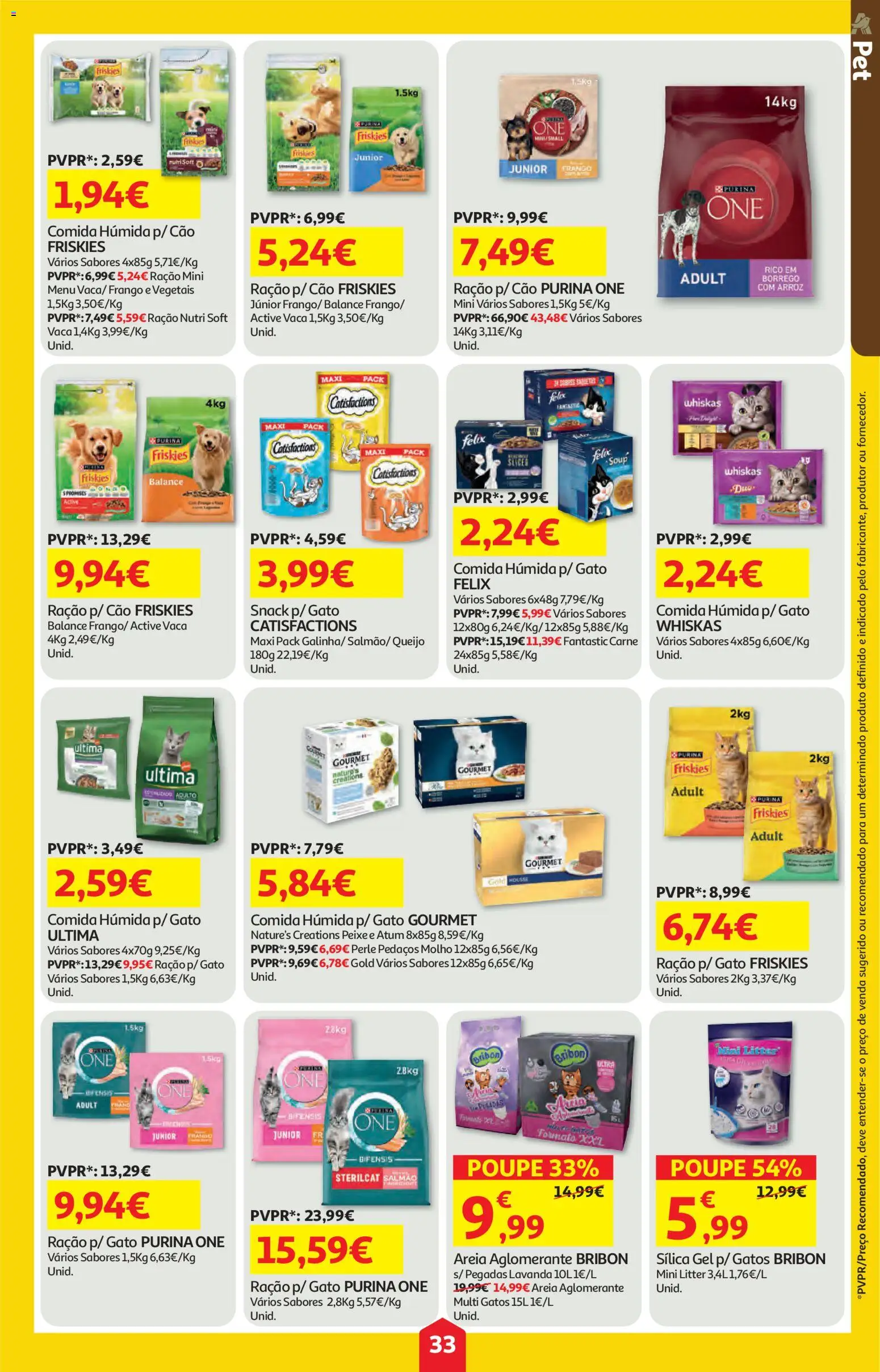 Auchan folheto │ válido de 12.02.2026 | Página: 33 | Produtos: Atum, Purina one, Areia, Frango