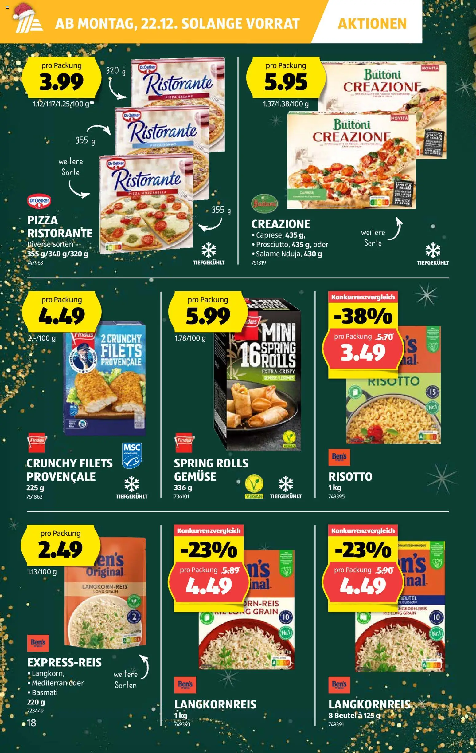 Aldi Aktionen – gültig ab 18.12.2025 | Seite: 18 | Produkte: Pizza, Gemüse