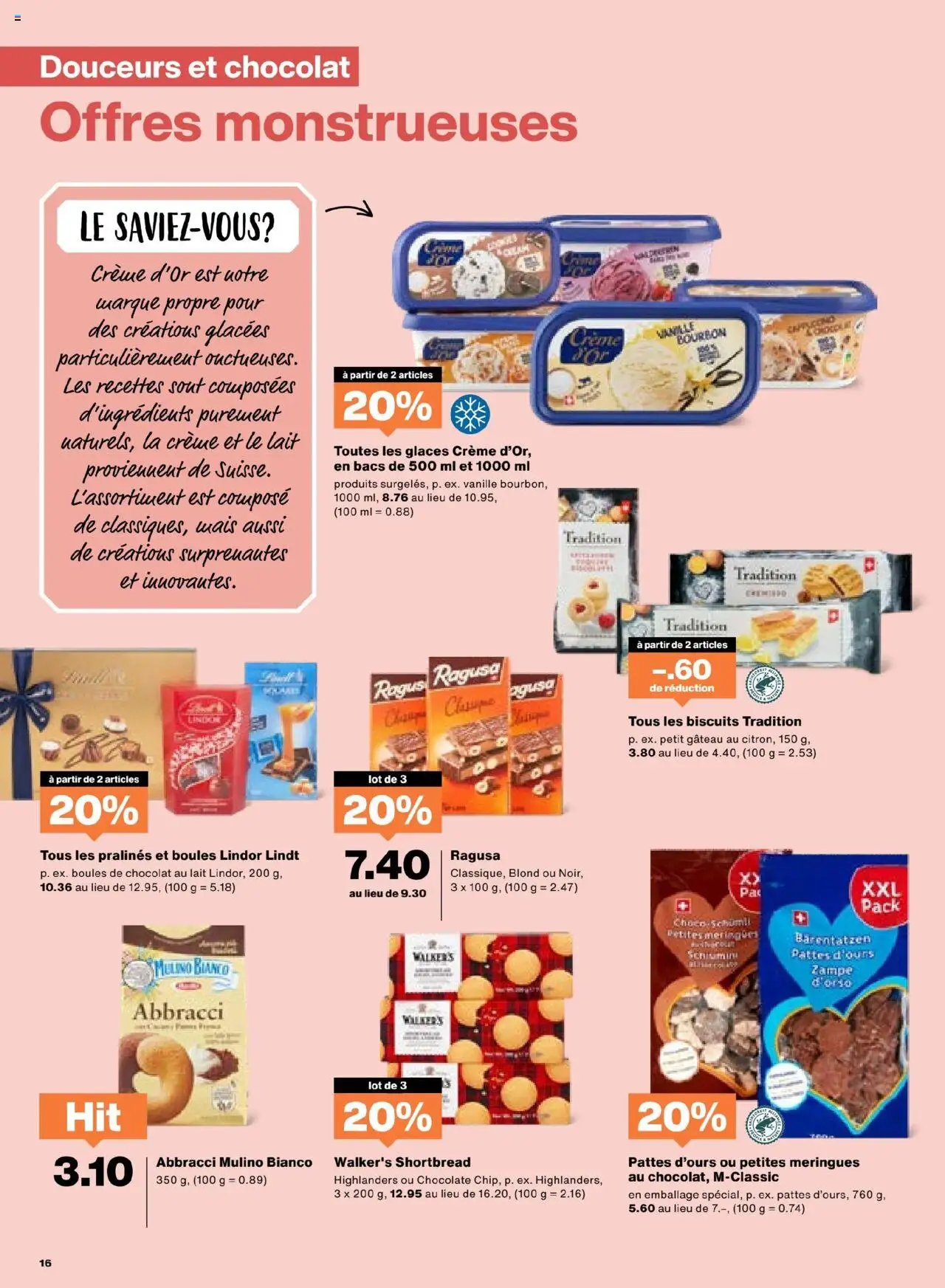 Migros Aktionen FR – gültig ab 07.10.2025 | Seite: 16 | Produkte: Bourbon, Creme