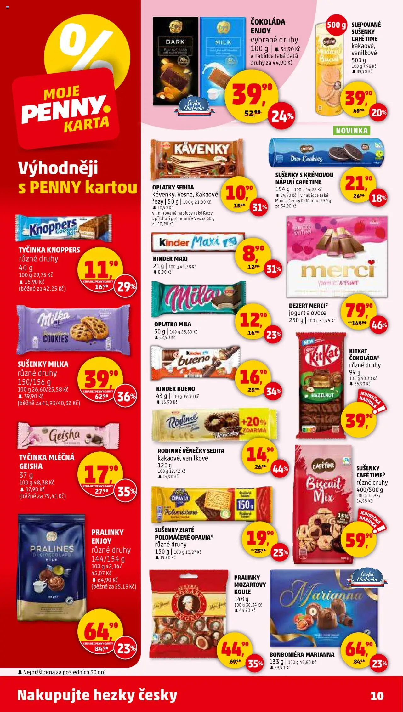 Penny Market leták - Čtvrtečník od 05.06.2025 | Strana: 10 | Produkty: Bonboniéra, Kinder, Kinder Bueno, Sušenky