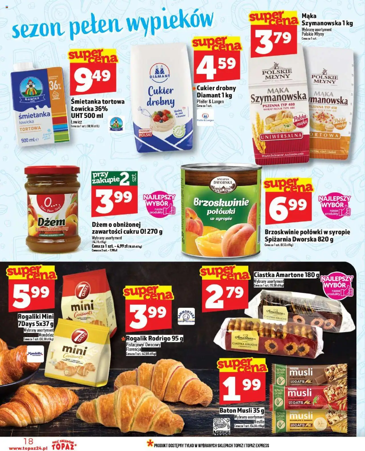 Topaz Gazetka - Ceny małe na stałe od 18.09.2025 | Strona: 18 | Produkty: Baton, Musli, Ciastka, Cukier