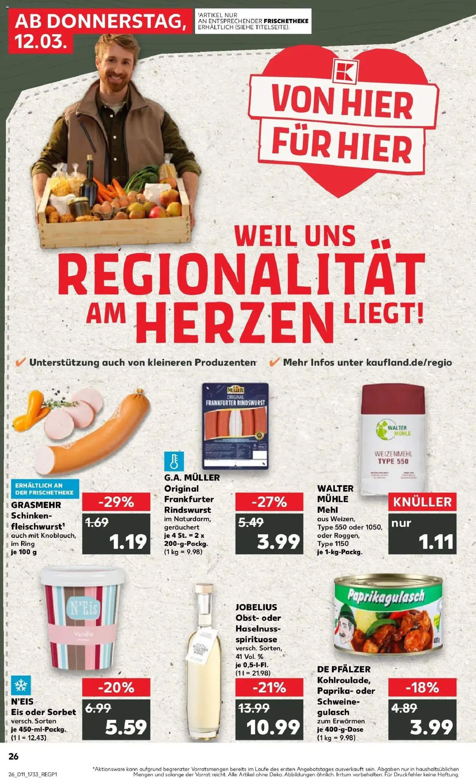 Kaufland Prospekt Mainz	 – gültig ab 09.03.2026 | Seite: 38 | Produkte: Paprika, Obst, Gulasch, Schinken