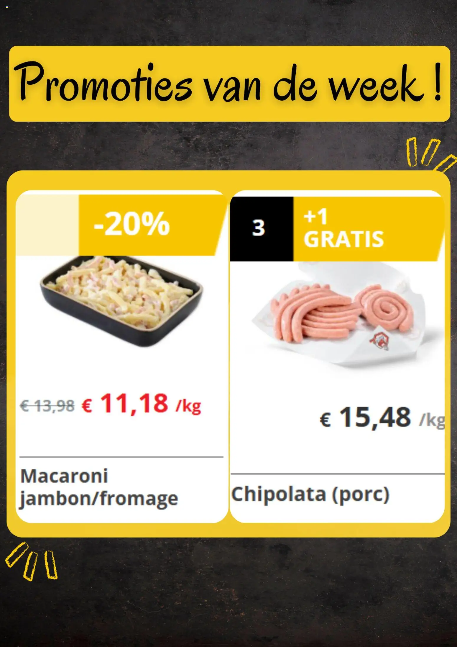 {H1} | Pagina: 2 | Producten: Chipolata, Macaroni