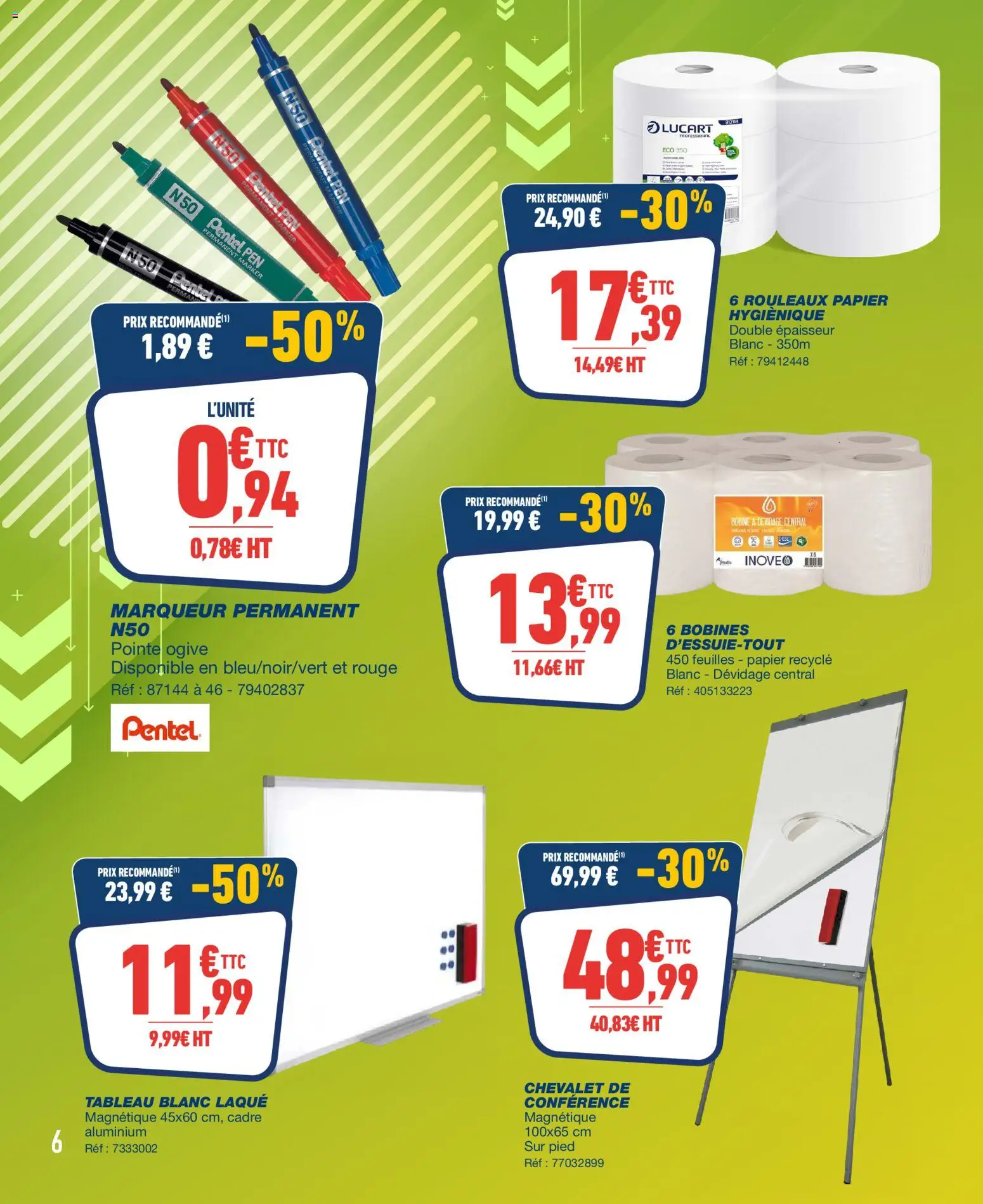 {H1} | Page: 6 | Produits: Chevalet, Tableau blanc, Laque, Cadre