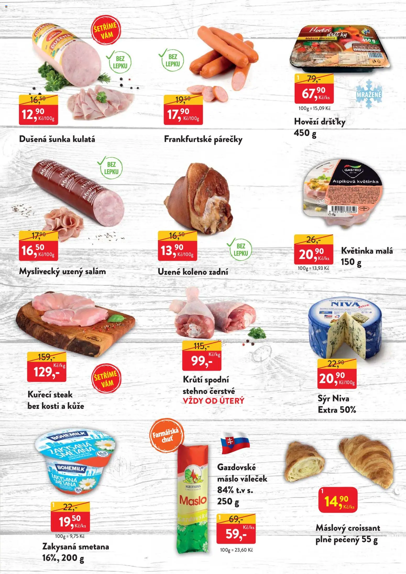 MP Krásno leták od 19.01.2026 | Strana: 3 | Produkty: Hovězí, Máslo, Sýr, Šunka