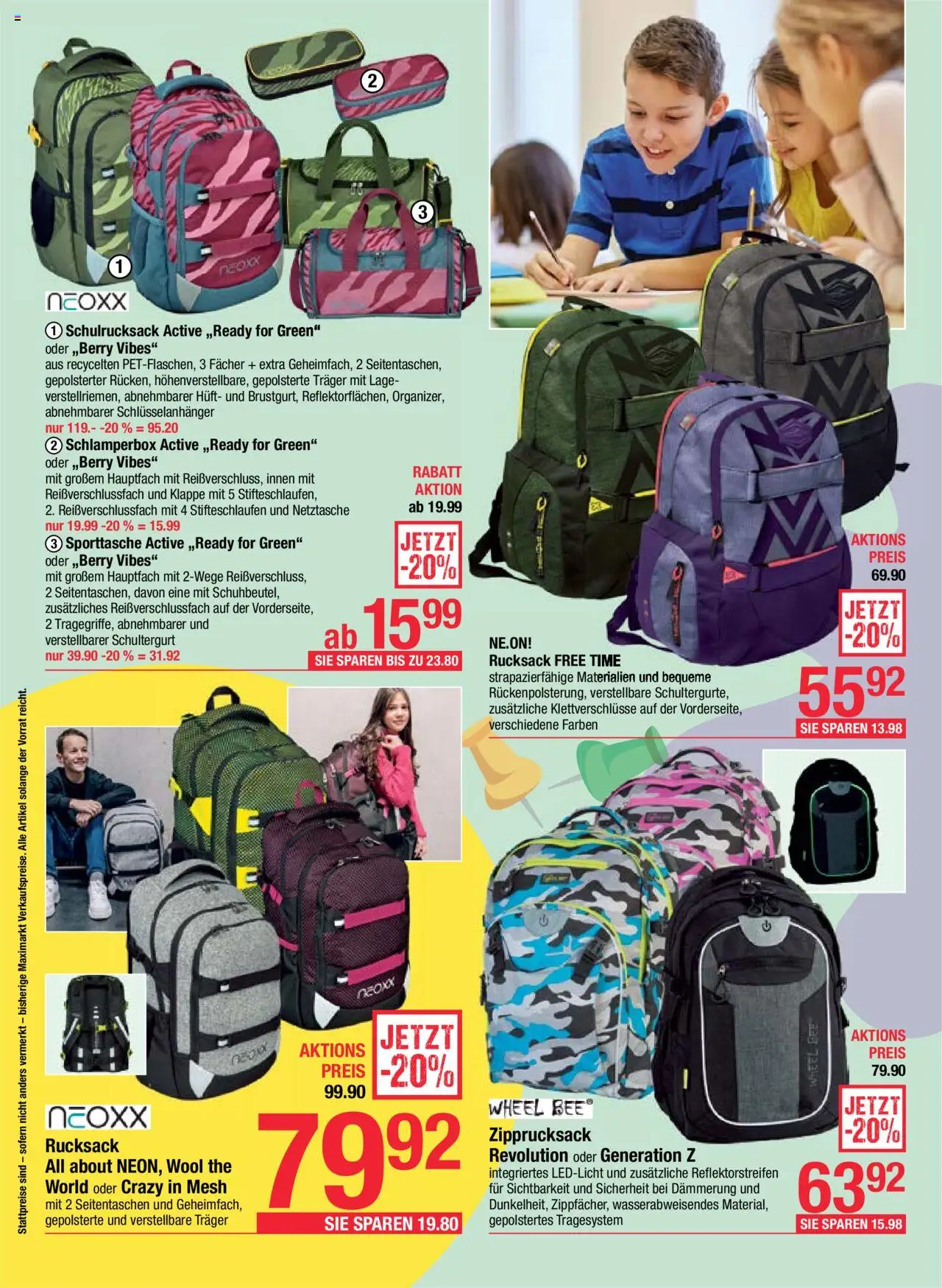 Maximarkt Alles für die Schule gültig ab 25.08.2025 | Seite: 2 | Produkte: Rucksack