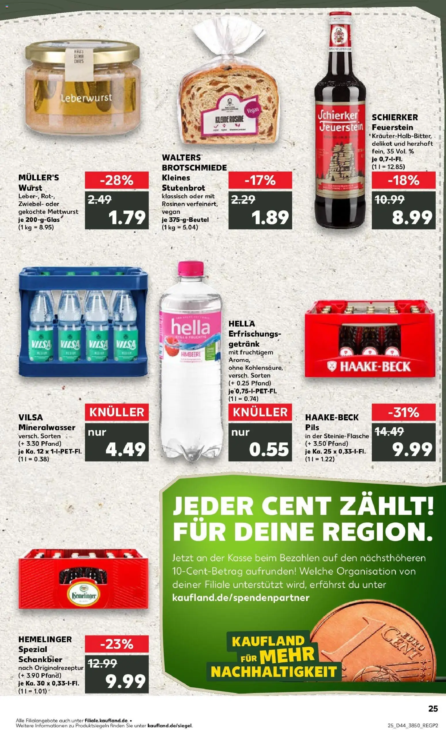 Kaufland prospekt Verden (Aller)	 – gültig ab 30.10.2025 | Seite: 25 | Produkte: Rosinen, Hella, Wurst, Himbeere