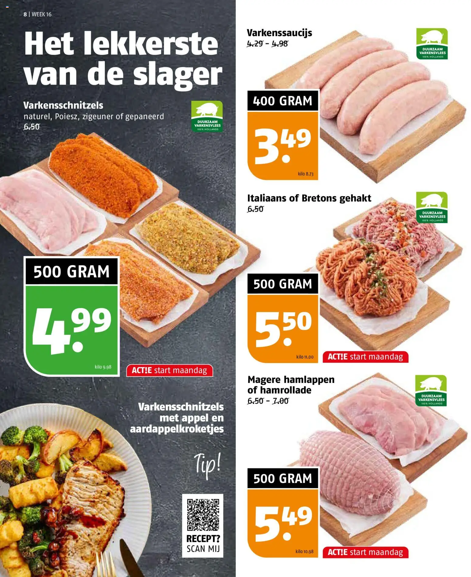 {H1} | Pagina: 8 | Producten: Varkensvlees, Gehakt, Appel
