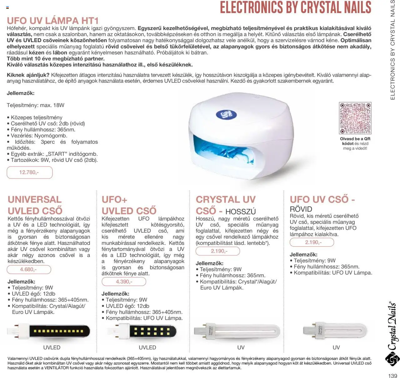 Crystal Nails akciós ujság - amely érvényes a következő dátumtól: 01.01.2024 | Oldal: 139 | Termékek: Ventilátor, Lámpa