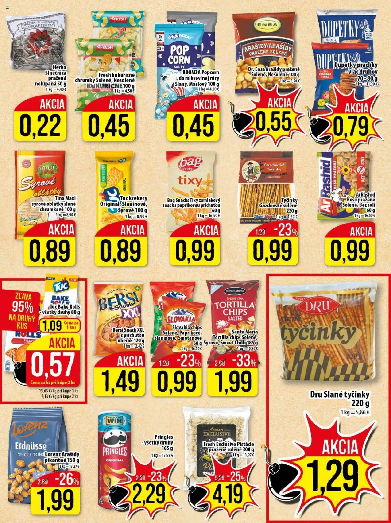 Klas leták │ platný od 18.08.2025 | Strana: 11 | Produkty: Tortilla, Chilli, Pringles, Arašidy