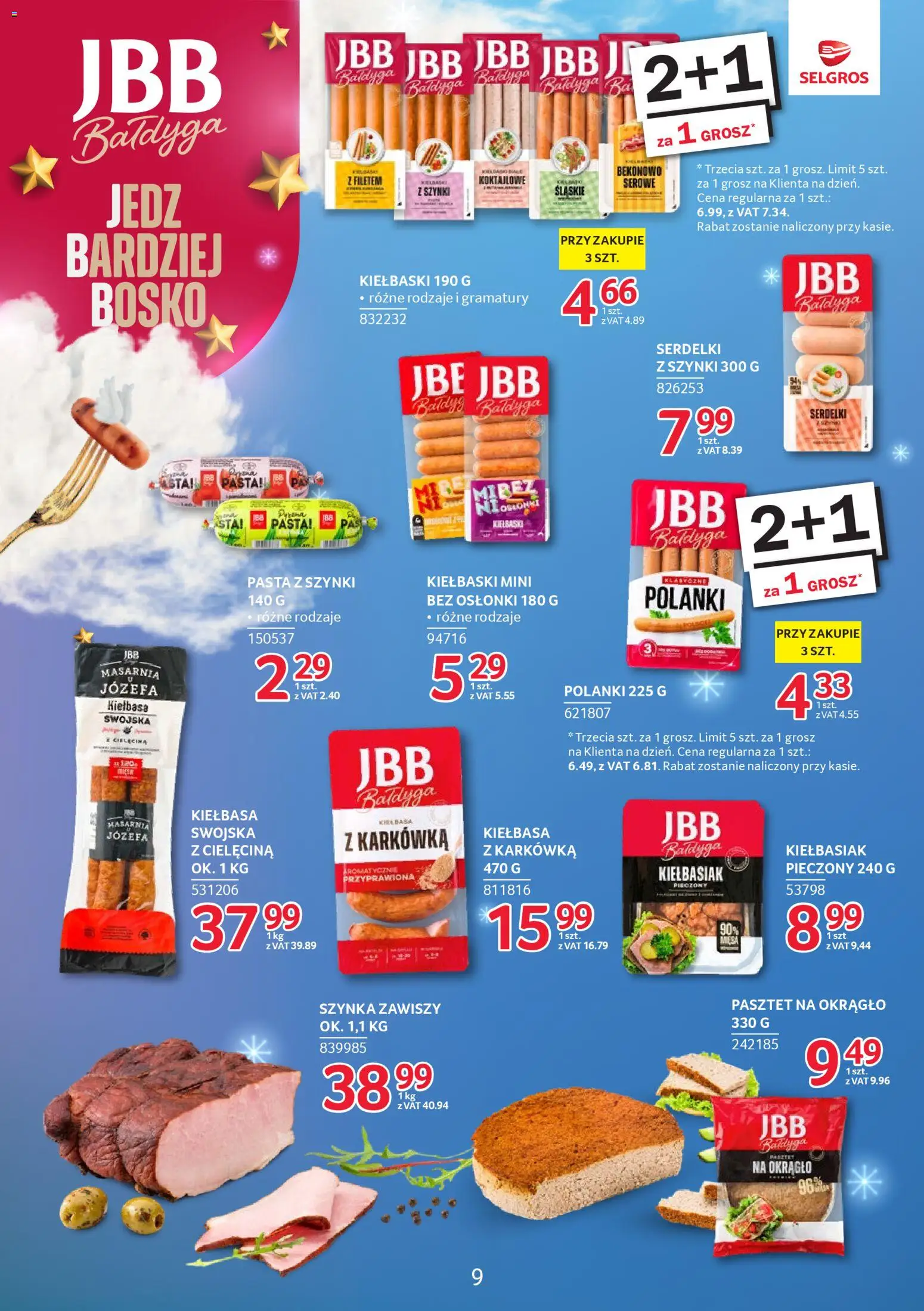 Selgros cash&carry Gazetka - Markowe produkty od 04.12.2025 | Strona: 9 | Produkty: Kiełbasa, Karkówka, Kiełbaski, Szynka