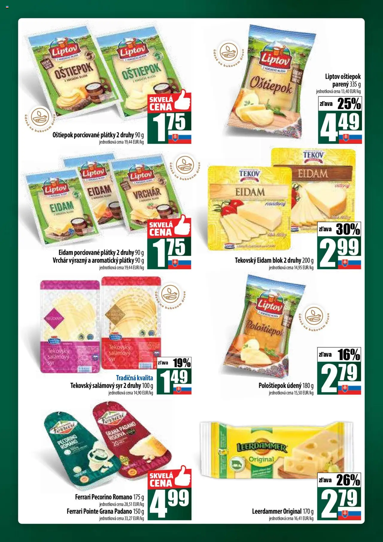 COOP Jednota široká ponuka │ platný od 24.07.2025 | Strana: 13 | Produkty: Syr, Eidam