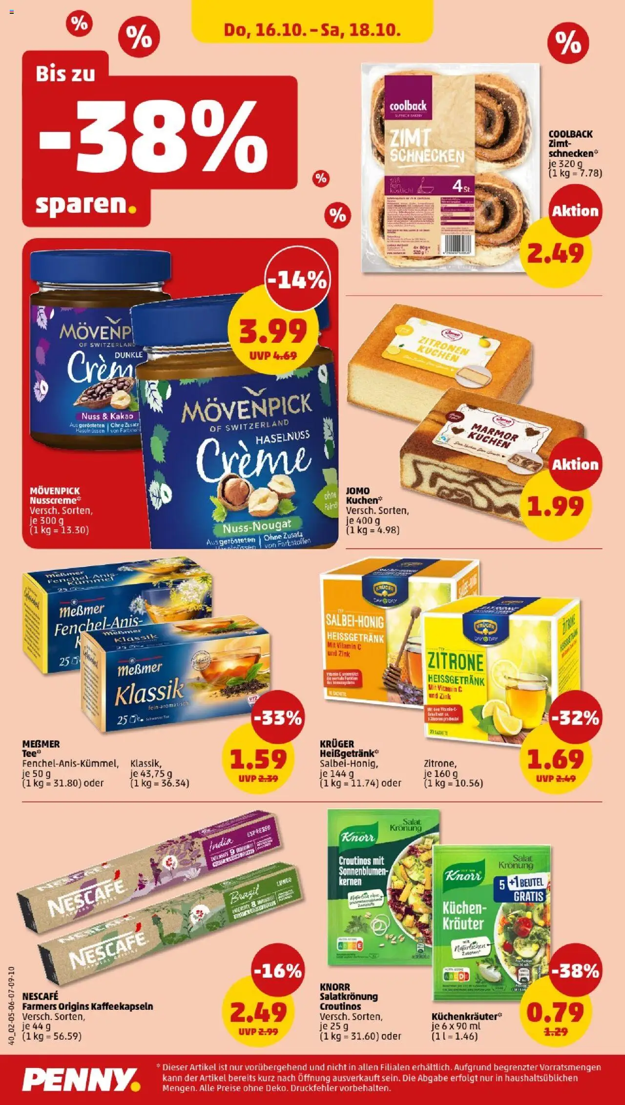 Penny - Saarland – gültig ab 13.10.2025 | Seite: 44 | Produkte: Knorr, Zitrone, Kuchen, Salat
