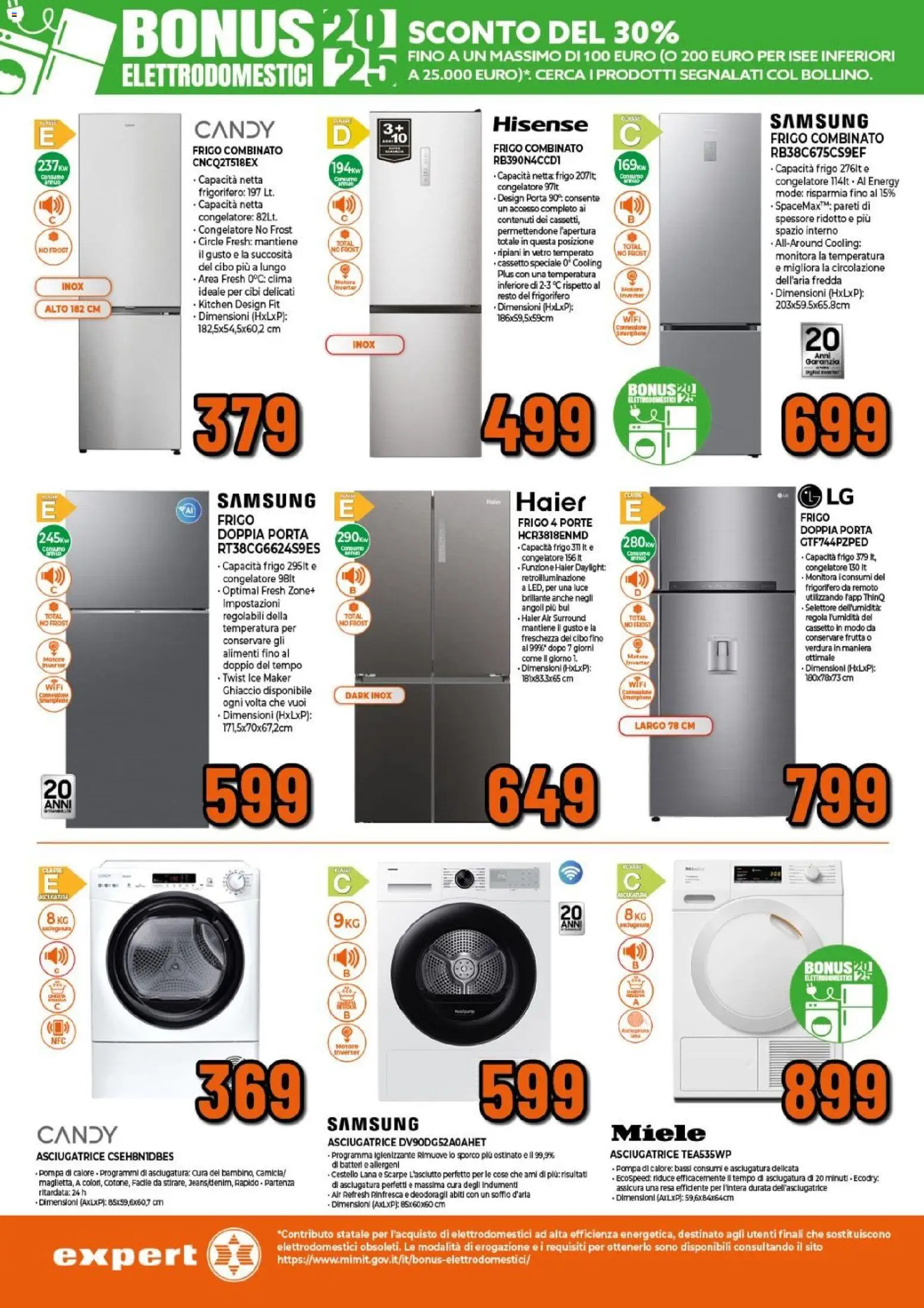 Volantino Expert del 17.11.2025 | Pagina: 14 | Prodotti: Frutta, Scarpe, Congelatore, Samsung