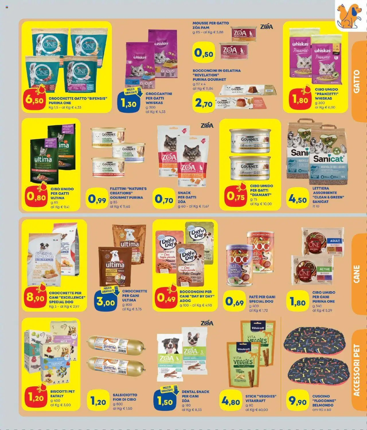 Volantino Panorama del 07.08.2025 | Pagina: 9 | Prodotti: Paté, Pollo, Biscotti, Crocchette