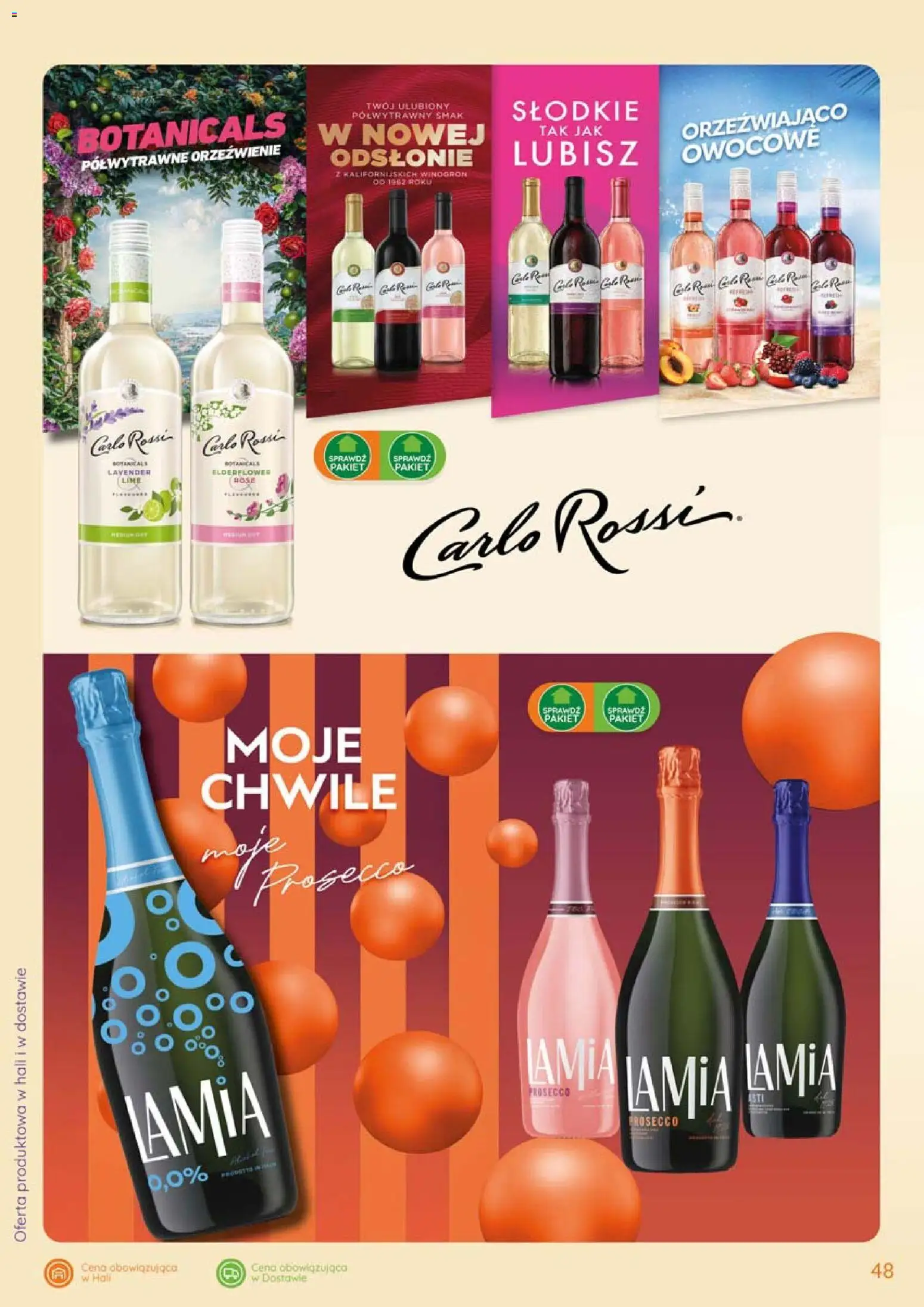 Eurocash Gazetka - Katalog Alkoholowy od 01.02.2026 | Strona: 48 | Produkty: Prosecco, Carlo Rossi