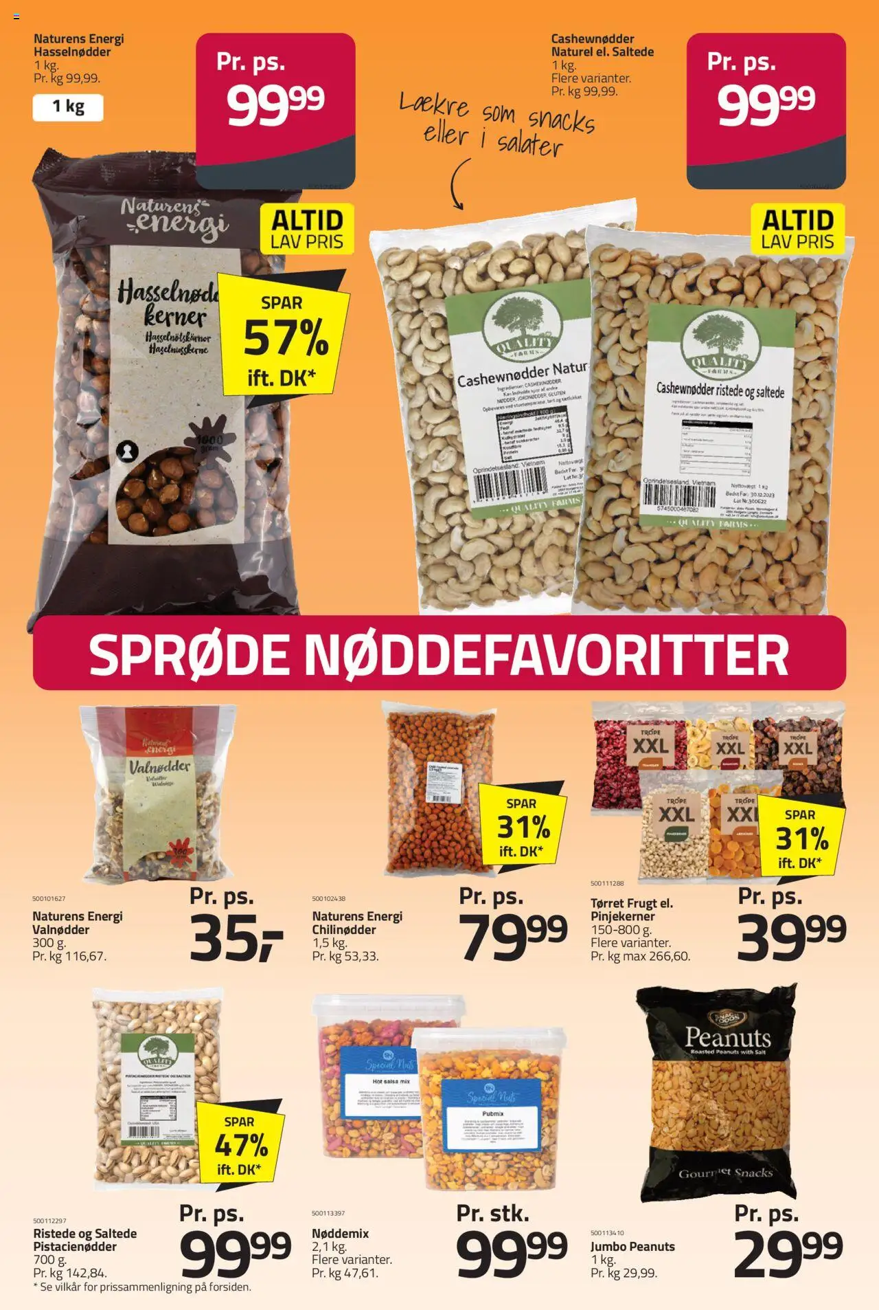 Fleggaard tilbudsavis – gyldig fra 24.09.2025 | Side: 27 | Produkter: Salsa, Hasselnødder, Cashewnødder, Søm