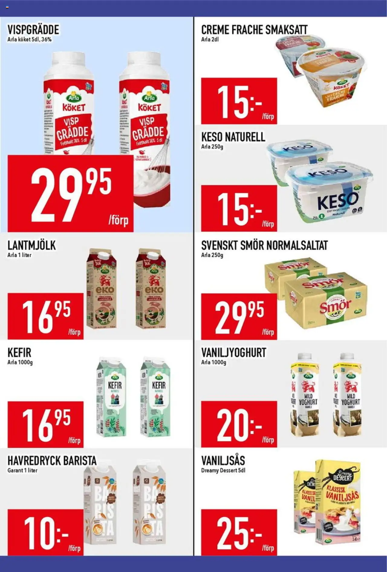 Matdax reklamblad aktuell från 04.08.2025 | Sida: 11 | Produkter: Smör, Yoghurt, Grädde, Vispgrädde