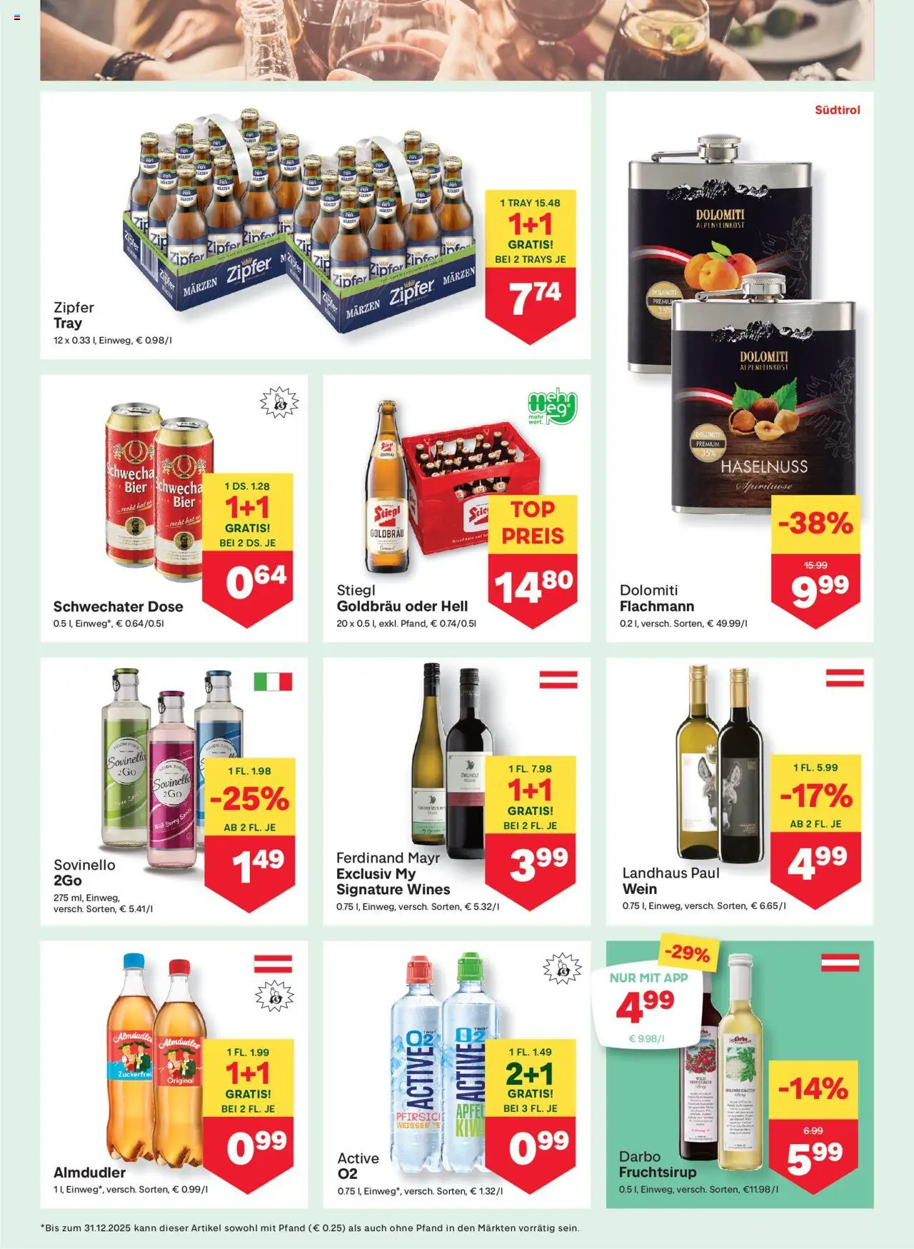 MPREIS Dellach im Drautal gültig ab 31.07.2025 | Seite: 11 | Produkte: Pfirsich, Wein, Bier