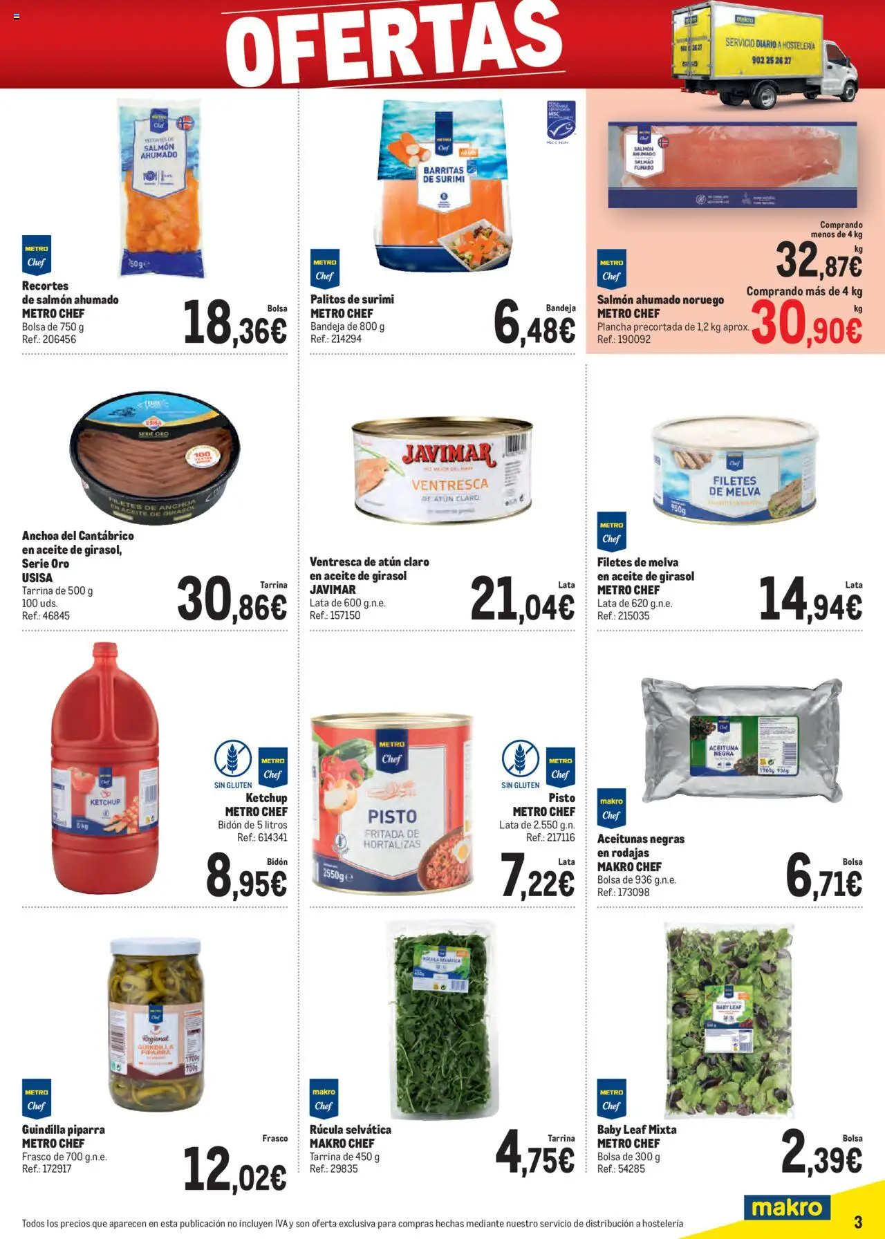 Makro - Ofertas Cantabria │ válido desde el 06.10.2025 | Página: 3 | Productos: Aceite de girasol, Plancha, Anchoa, Bandeja