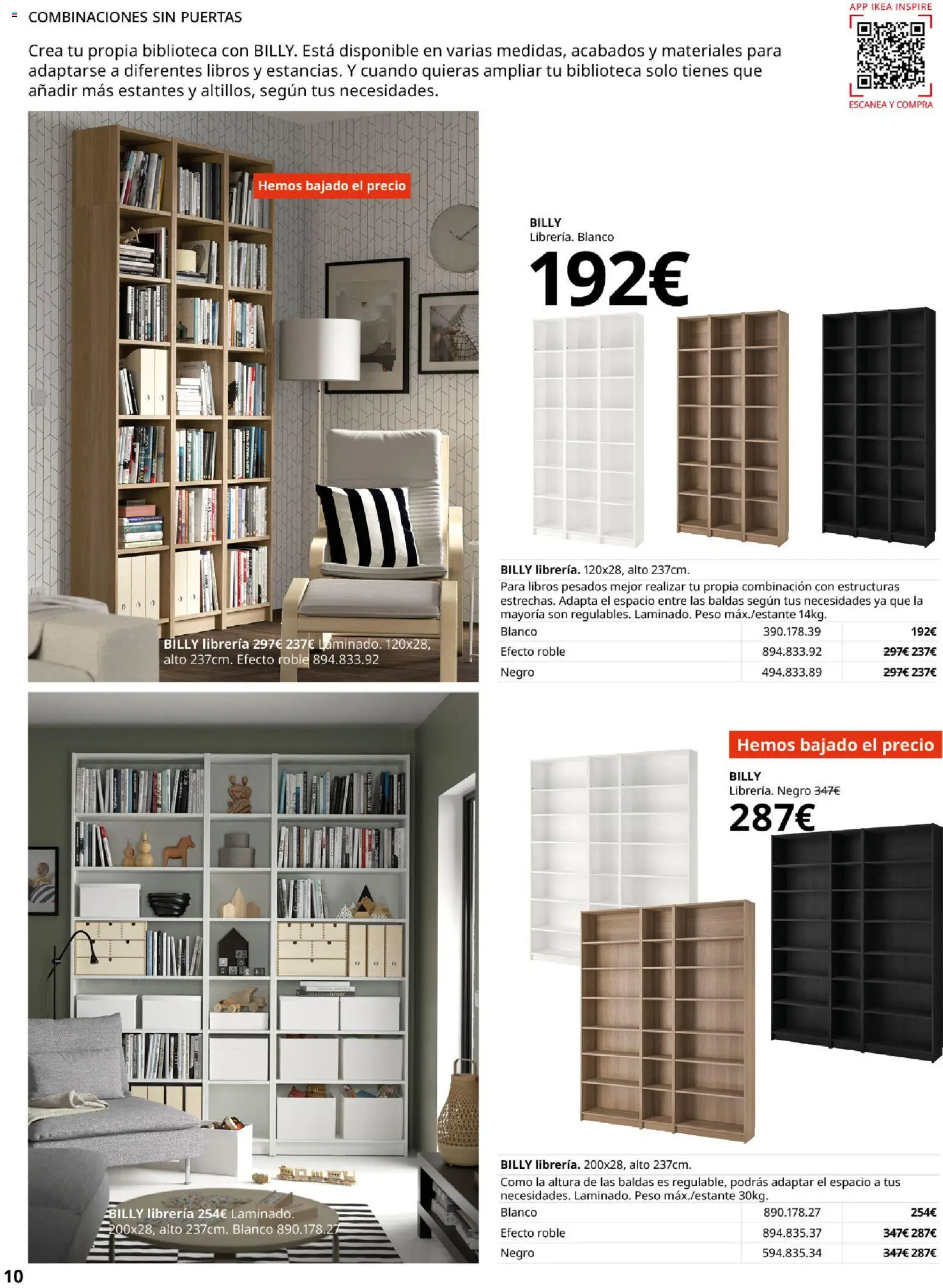 Catálogo IKEA Bily │ válido desde el 01.02.2026 | Página: 10 | Productos: Peso, Biblioteca