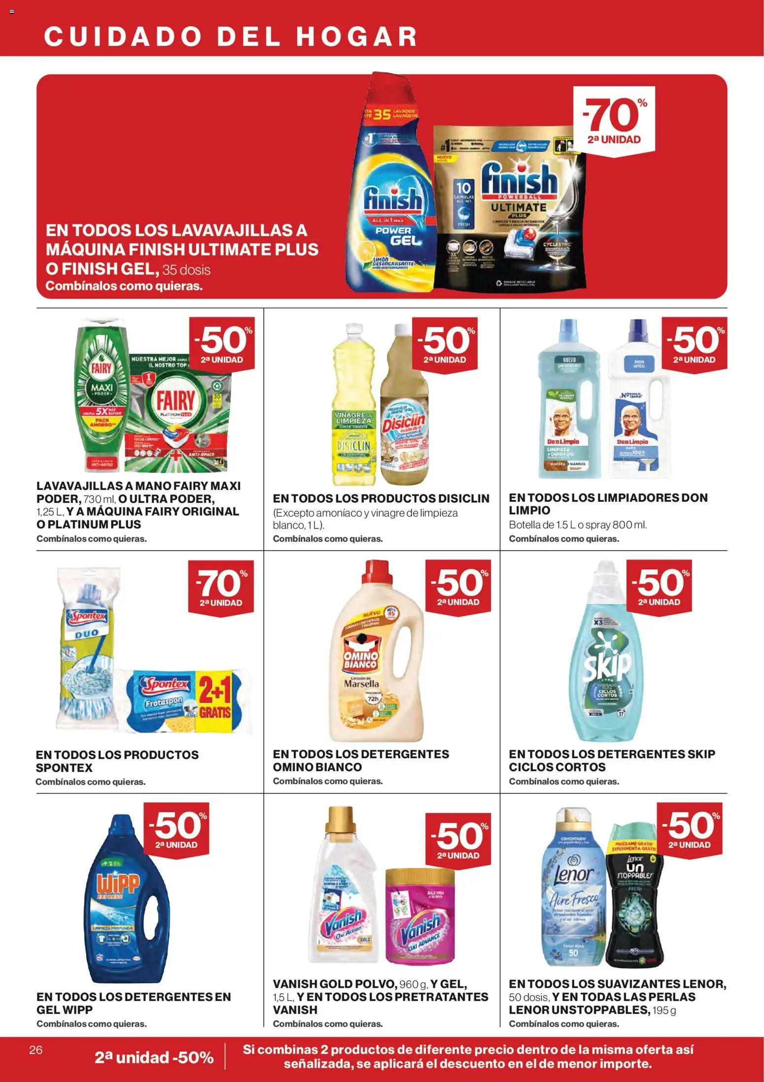 Hipercor catálogo │ válido desde el 12.03.2026 | Página: 26 | Productos: Lavavajillas, Δεξαμενή