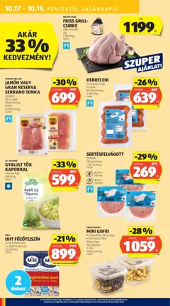 UHT FŐZŐTEJSZÍN, 20% zsírtartalom 2 x 200 ml/csomag - amely érvényes a következő dátumtól: 16.10.2025 | Oldal: 46