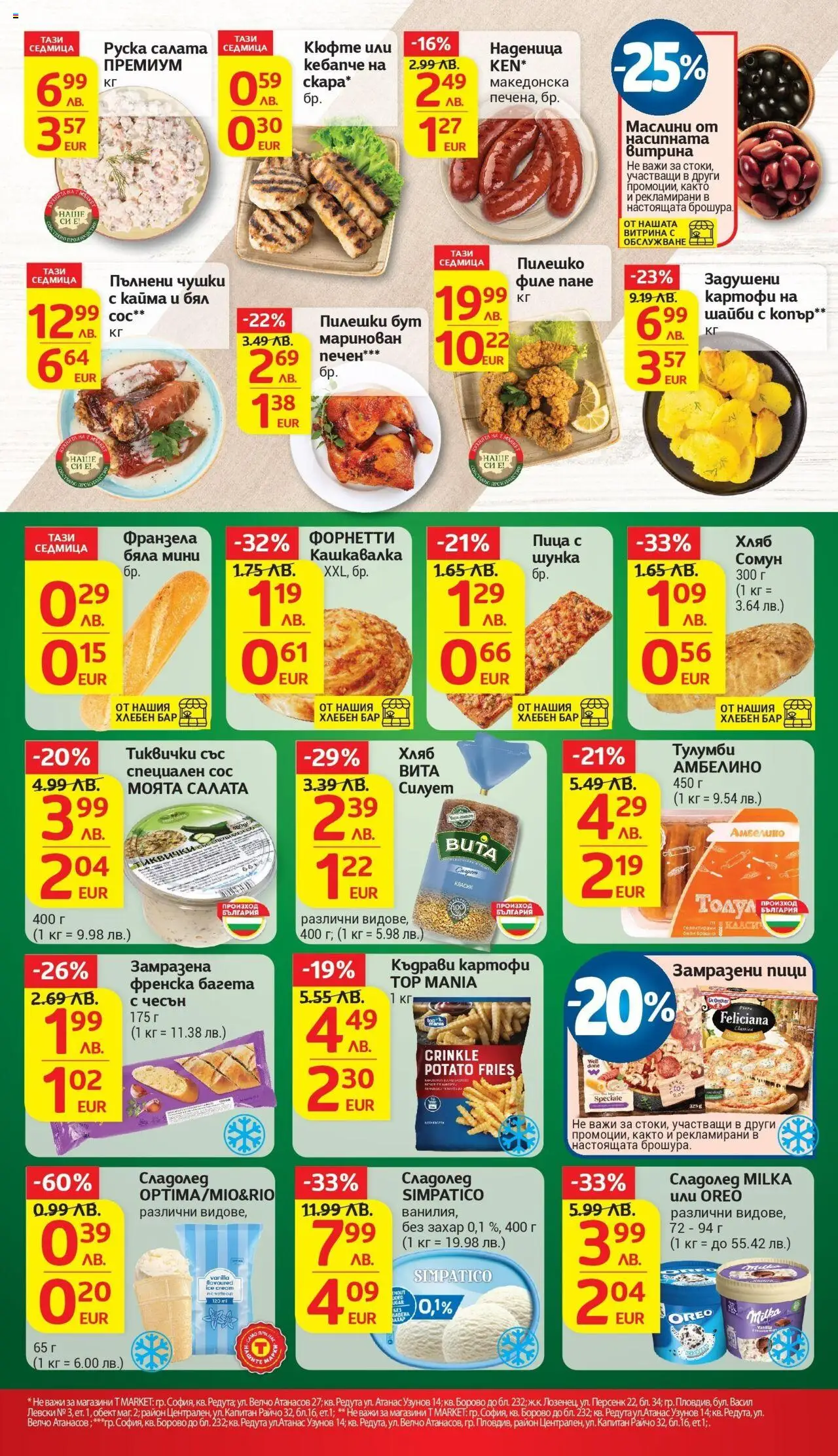  | Страница: 13 | Продукти: Шунка, Картофи, Захар, Тиквички