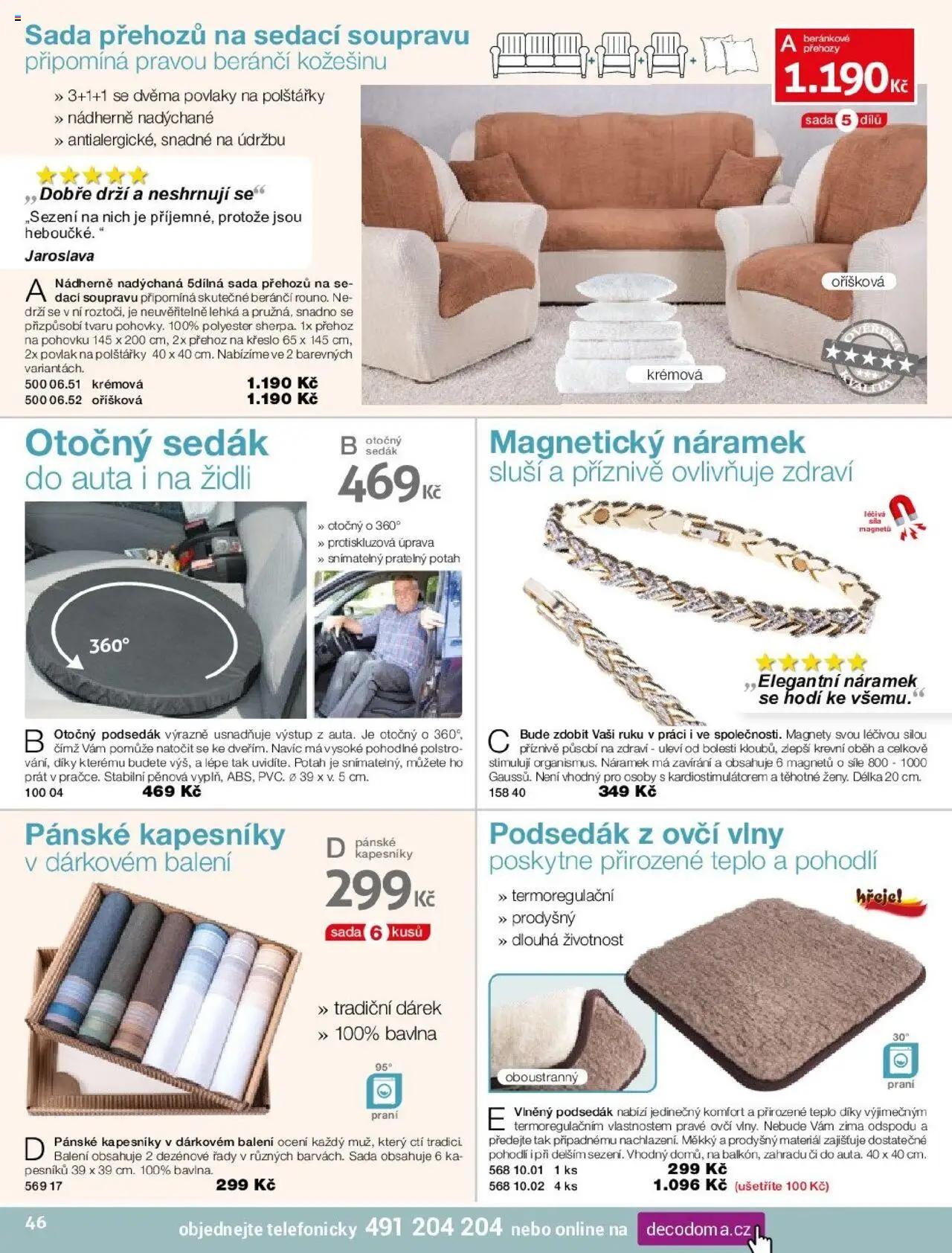 Decodoma katalog Podzim 2025 od 25.08.2025 | Strana: 46 | Produkty: Polštářky, Přehoz, Podsedák, Křeslo
