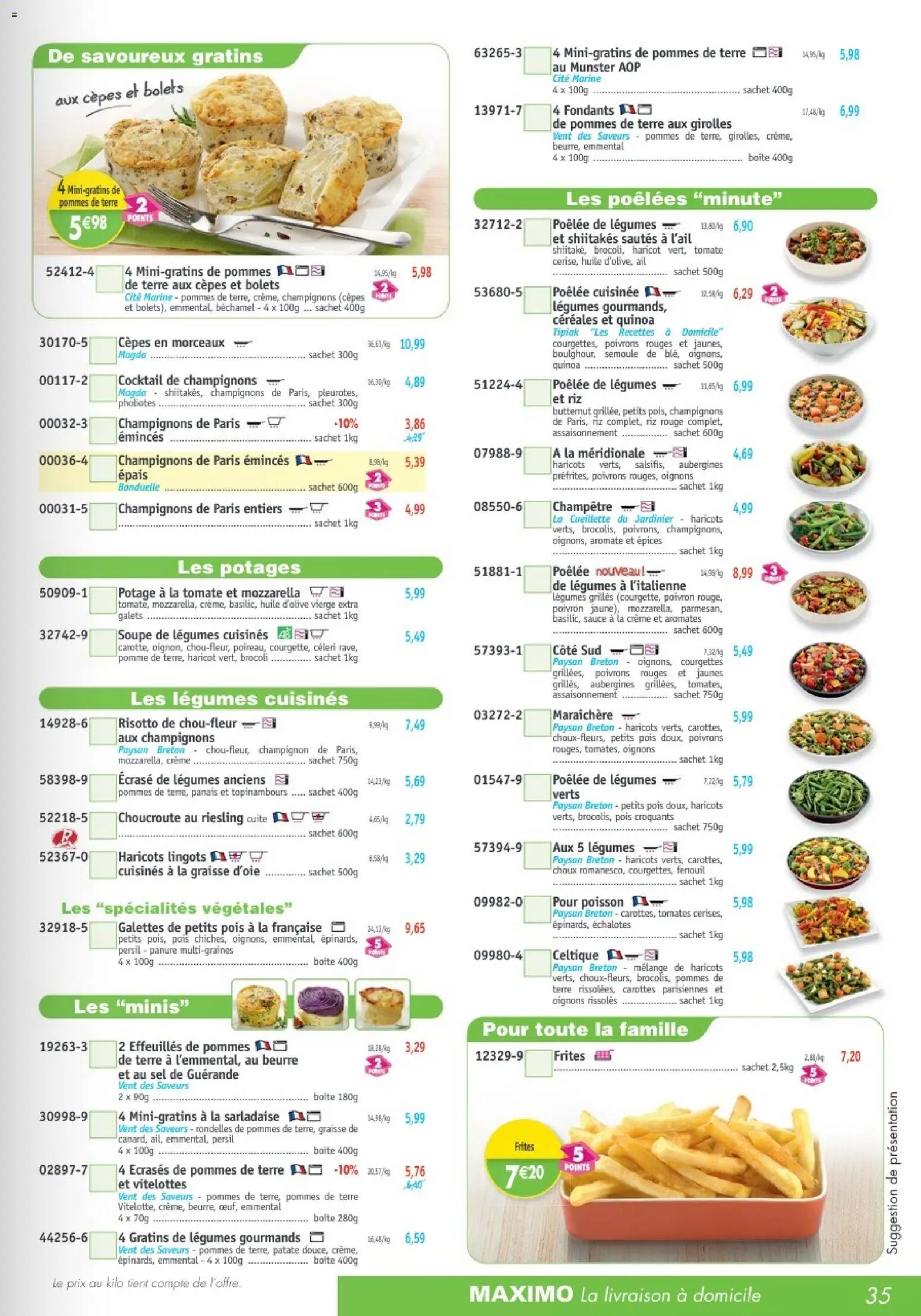 {H1} | Page: 35 | Produits: Fenouil, Persil, Riz, Crème