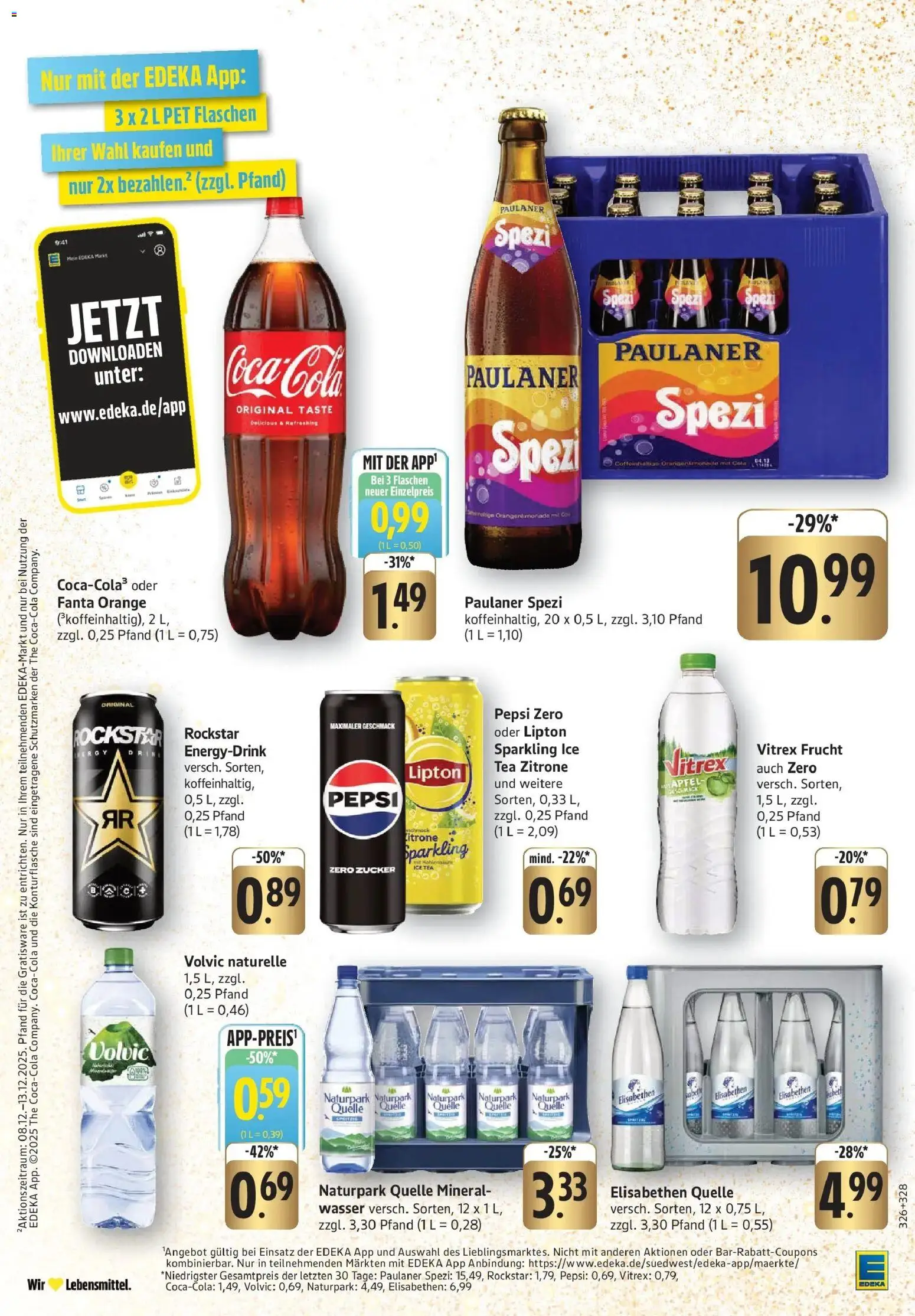 Edeka prospekt Pfungstadt	 – gültig ab 08.12.2025 | Seite: 26 | Produkte: Fanta, Zucker, Pepsi, Volvic