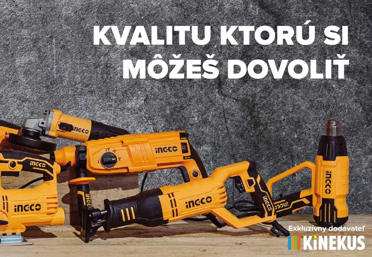 Nové Kinekus akcie – leták je platný od 16.10.2024 | Strana: 19 | Produkty: Náradie, Uhlová brúska, Aku