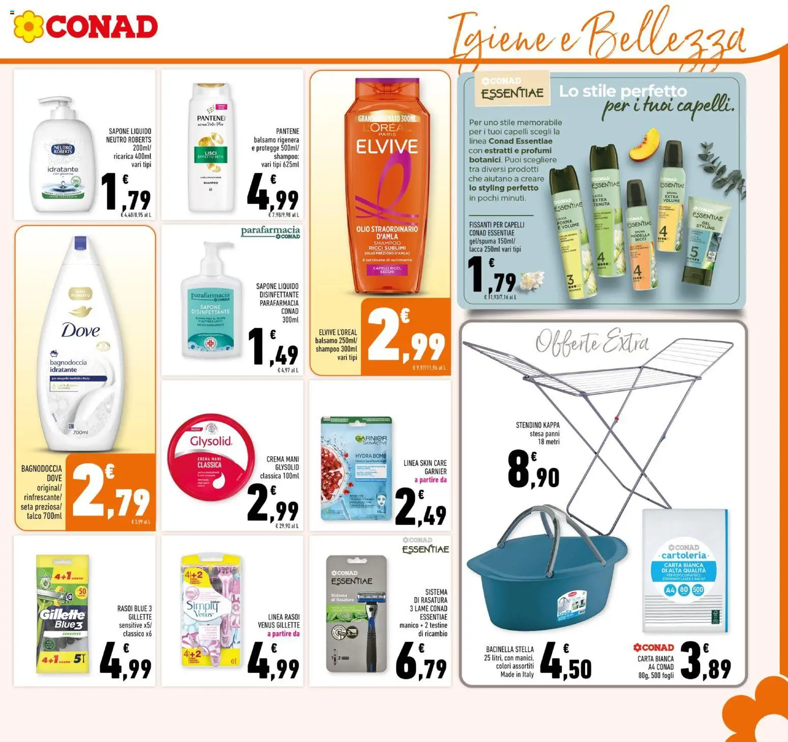 Volantino Conad del 08.04.2026 | Pagina: 21 | Prodotti: Shampoo, Balsamo, Sapone, Stendino