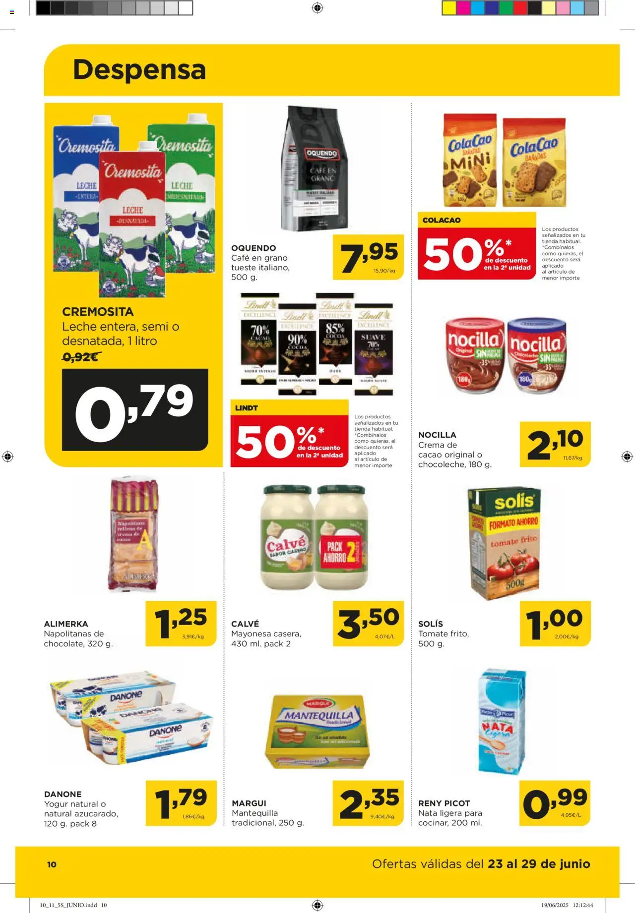 Alimerka folleto Asturias │ válido desde el 23.06.2025 | Página: 10 | Productos: Yogur, Café, Chocolate, Φρυγανιές σικάλεως