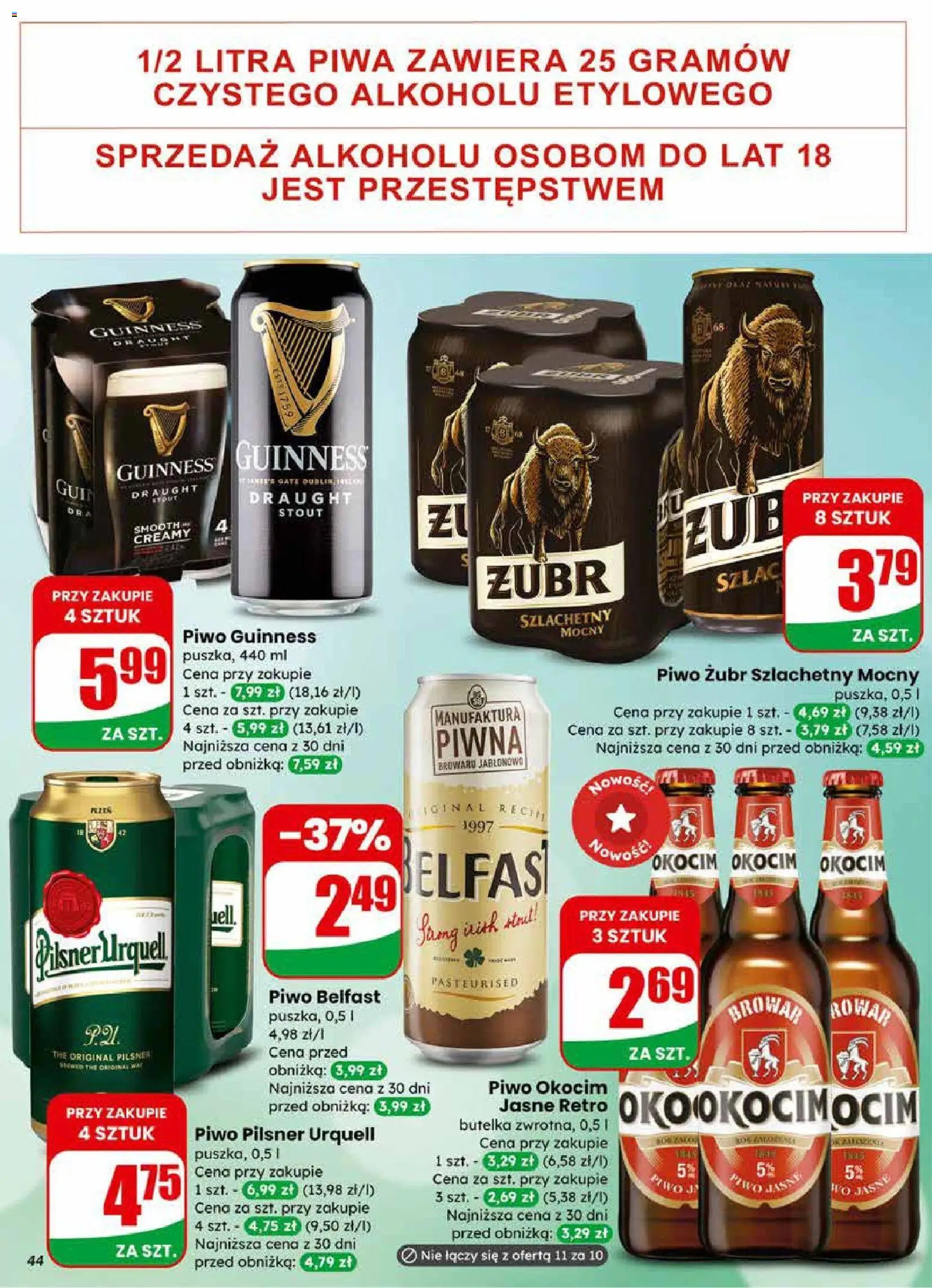 Dino gazetka od 11.03.2026 | Strona: 44 | Produkty: Piwo Guinness, Bell, Guinness, Piwo
