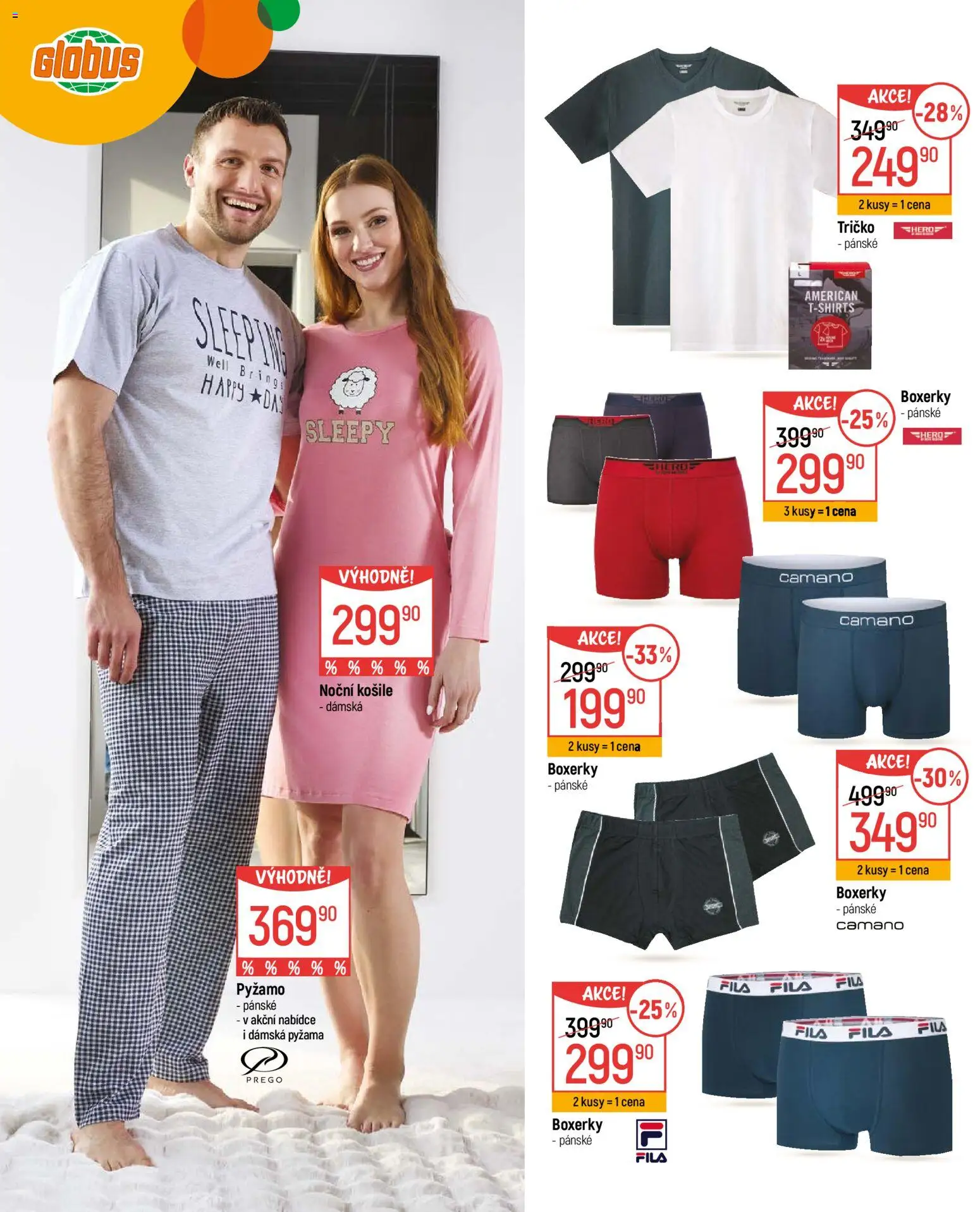 Globus leták - Jaro 2026 od 04.03.2026 | Strana: 28 | Produkty: Tričko, Košile, Globus, Pyžamo