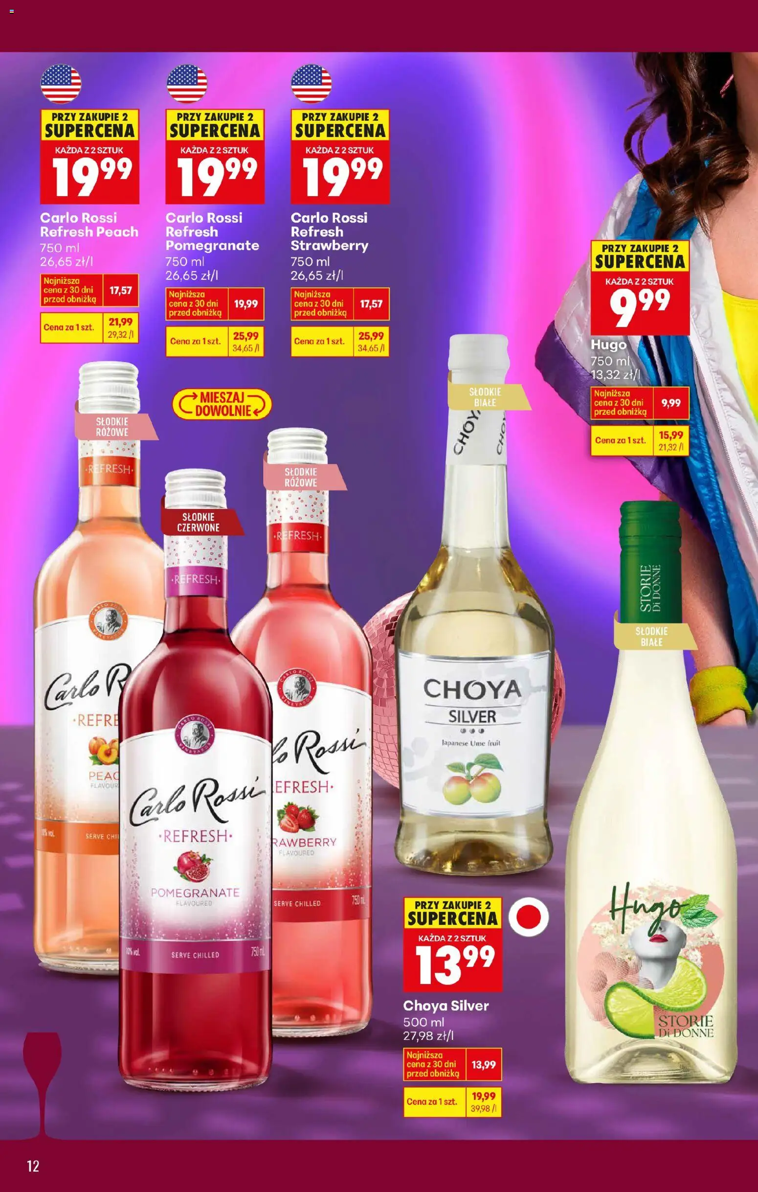 Biedronka gazetka - Czas na toast od 02.01.2026 | Strona: 12 | Produkty: Carlo Rossi