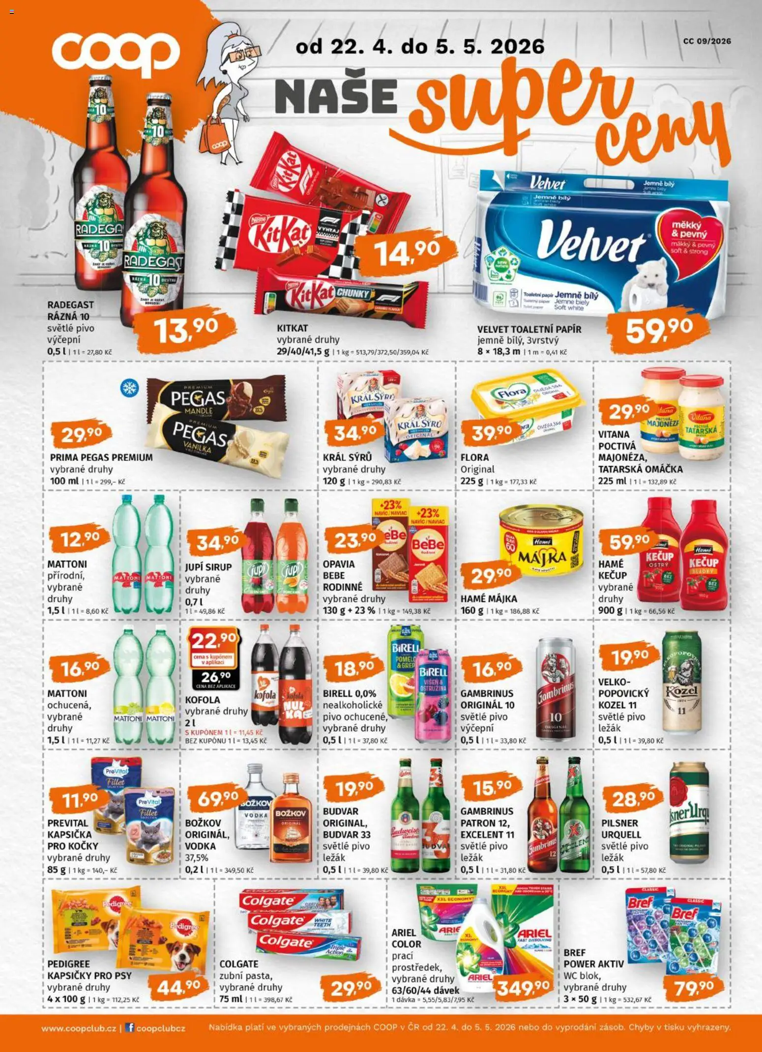 Trefa leták od 29.04.2026 | Strana: 9 | Produkty: Kečup, Omega, Sirup, Bebe