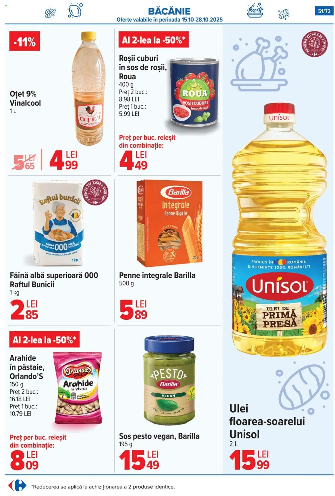 Noul catalog Carrefour – valabil de la 15.10.2025 | Pagină: 53 | Produse: Arahide, Semințe, Oțet, Roșii