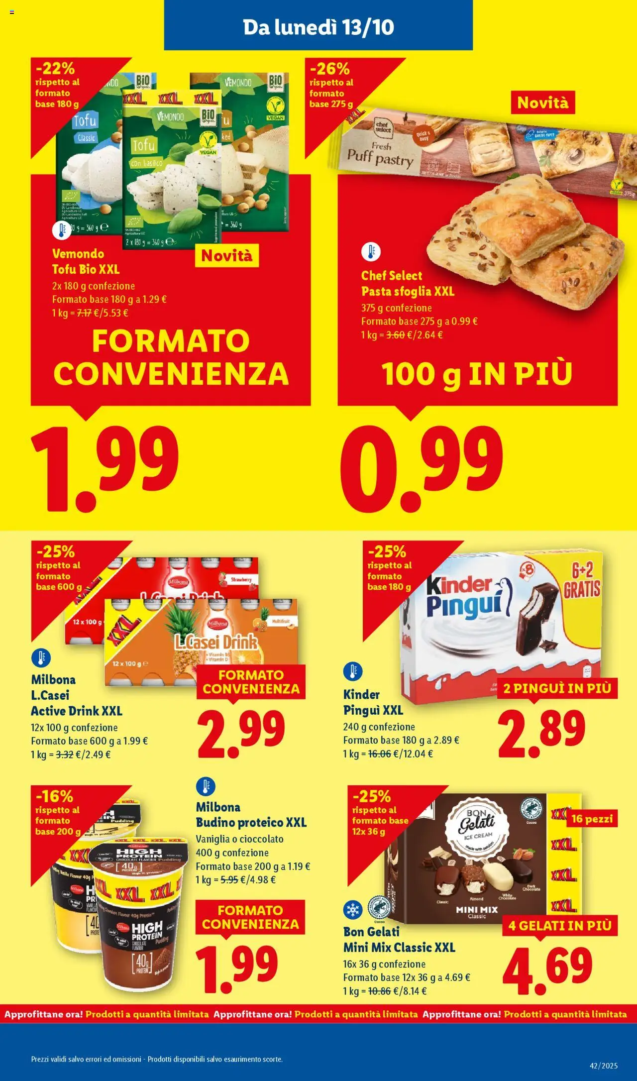 Volantino Lidl del 13.10.2025 | Pagina: 11 | Prodotti: Cioccolato, Pasta sfoglia, Tofu, Budino