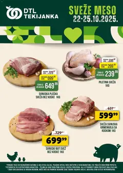 Tekijanka sveže meso - pregled Tekijanka kataloga - važi od 22.10.2025