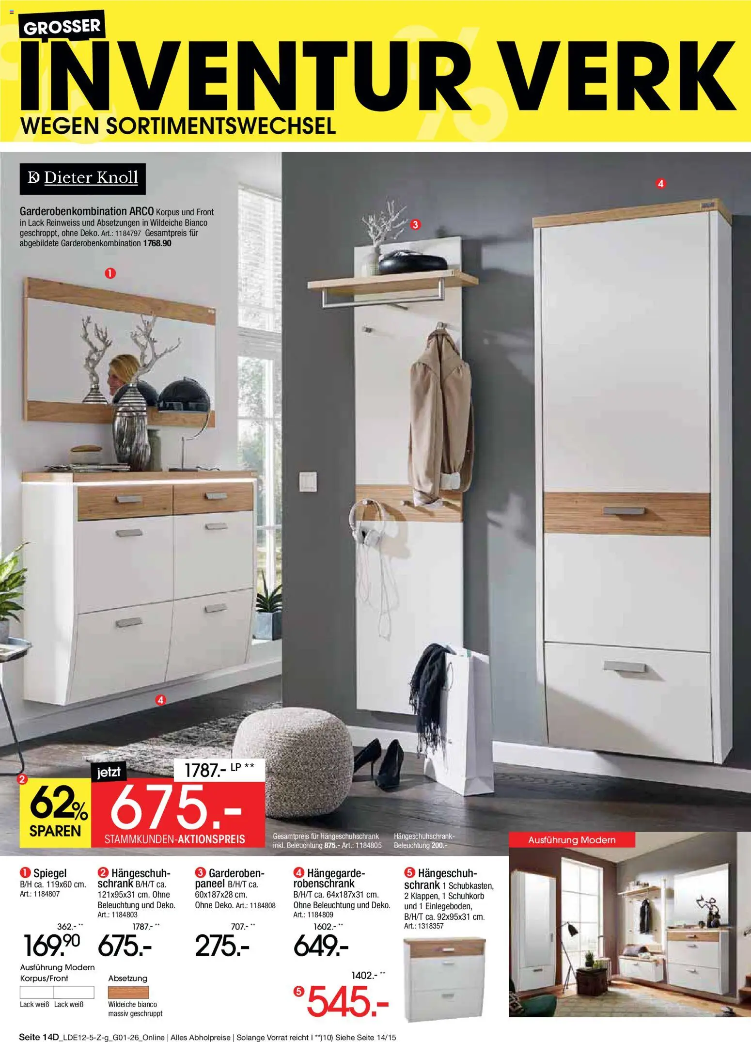 Zurbrüggen - Inventur-Verkauf – gültig ab 26.12.2025 | Seite: 26 | Produkte: Schrank, Spiegel