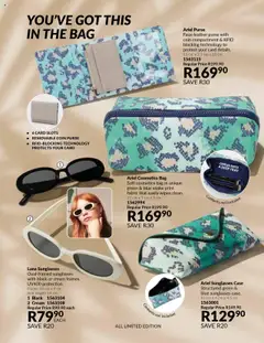 New Avon catalogue – valid from 01.09.2025 | Page: 125 | Products: Purse, Bag, Sunglasses, Cream