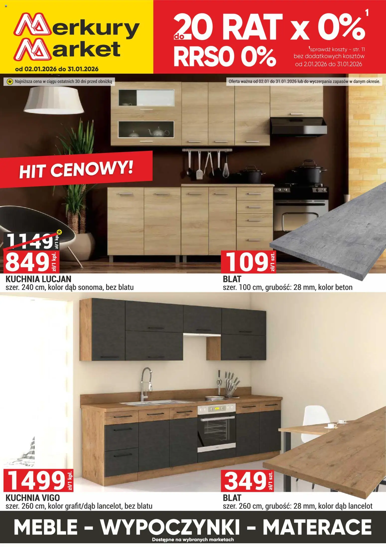 Merkury Market Gazetka - Meble, Wypoczynki, Materace od 02.01.2026 | Strona: 1
